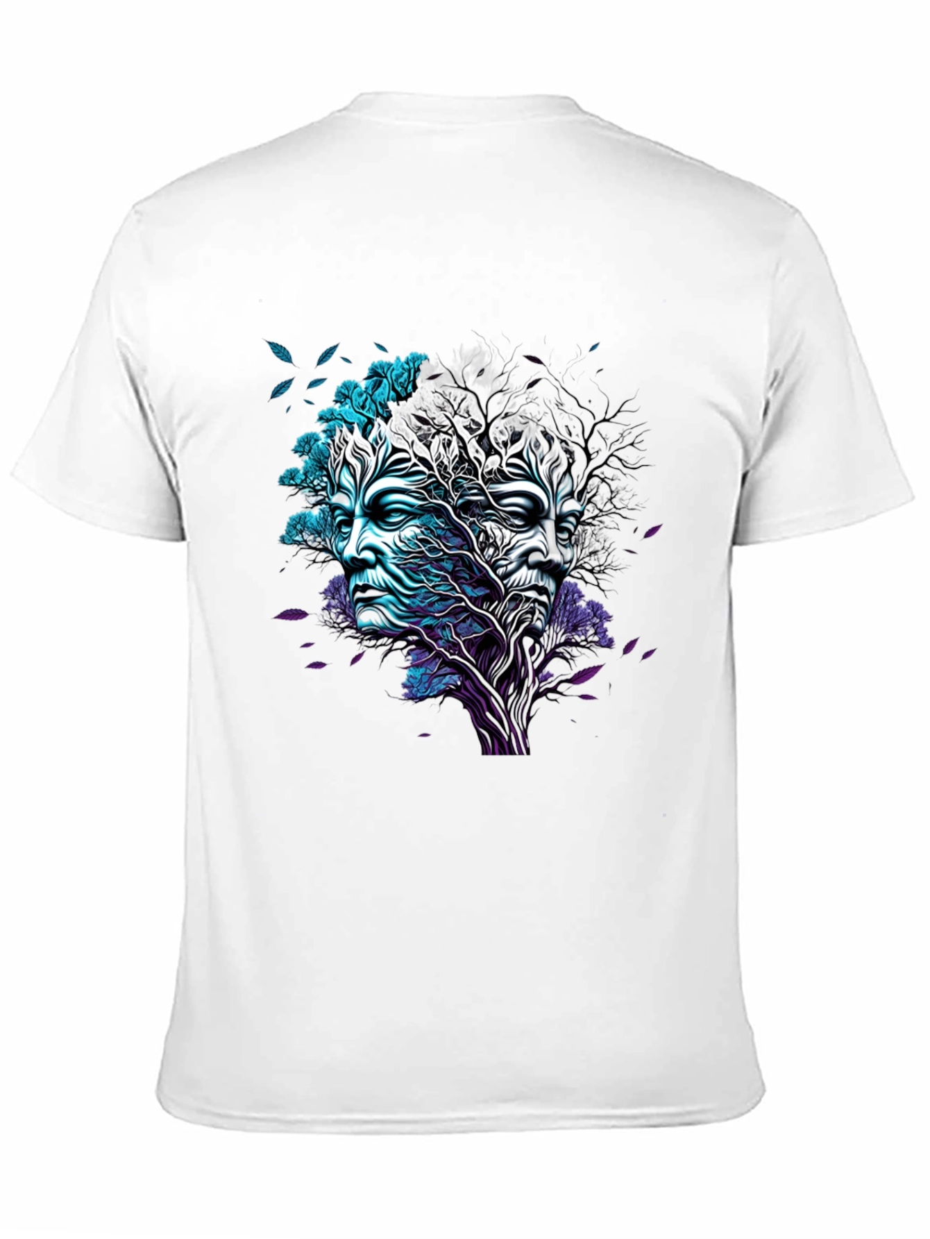 Nature Face Graphic Black T-Shirt