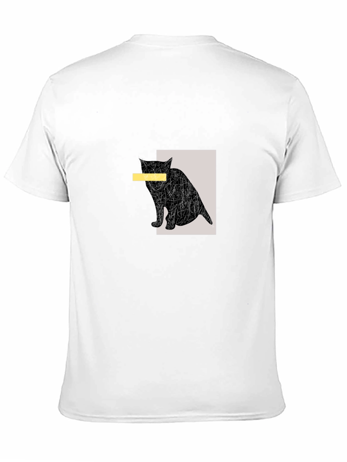 Abstract Cat Graphic Tee - Unisex Casual T-Shirt