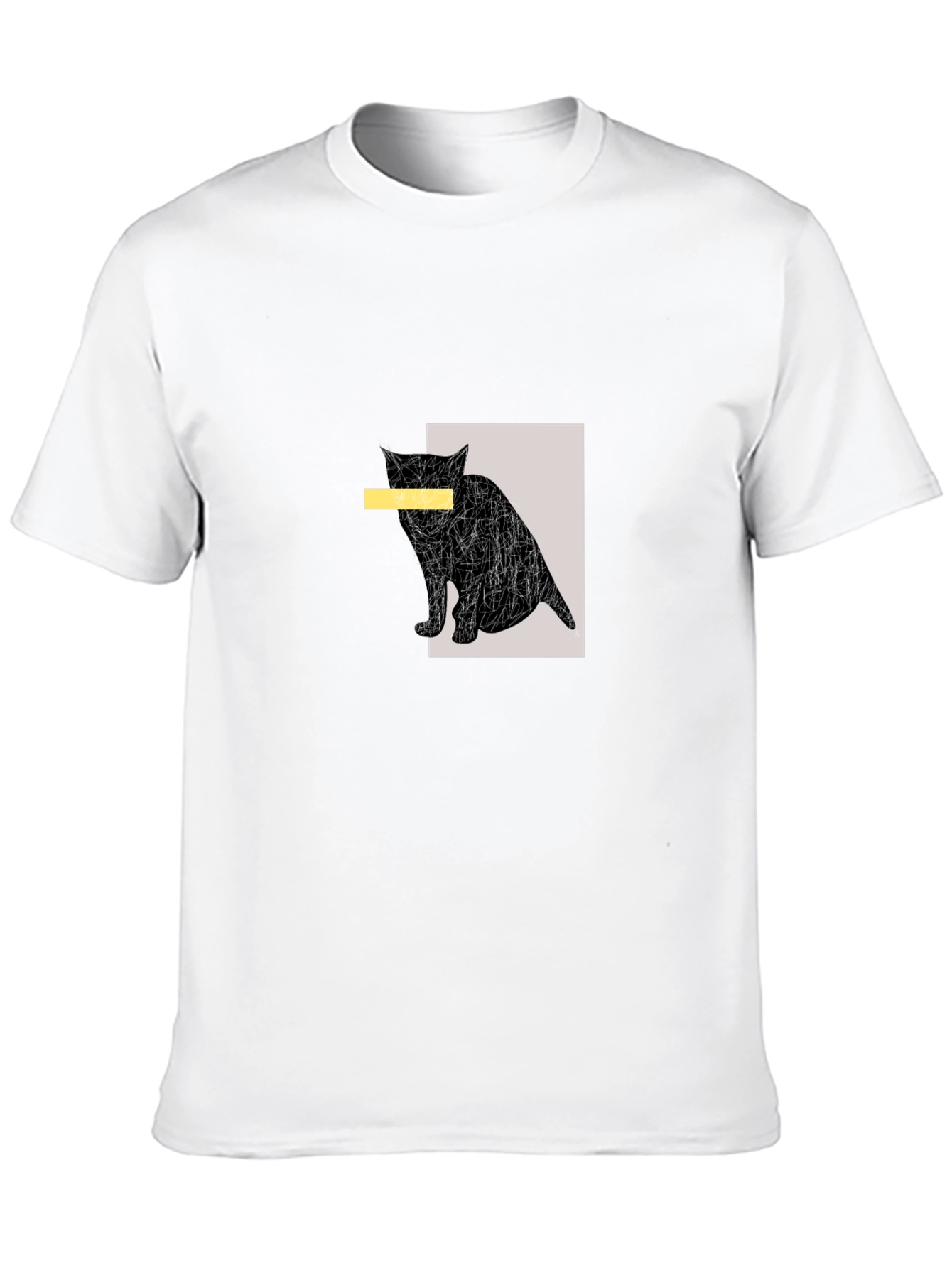 Abstract Cat Graphic Tee - Unisex Casual T-Shirt