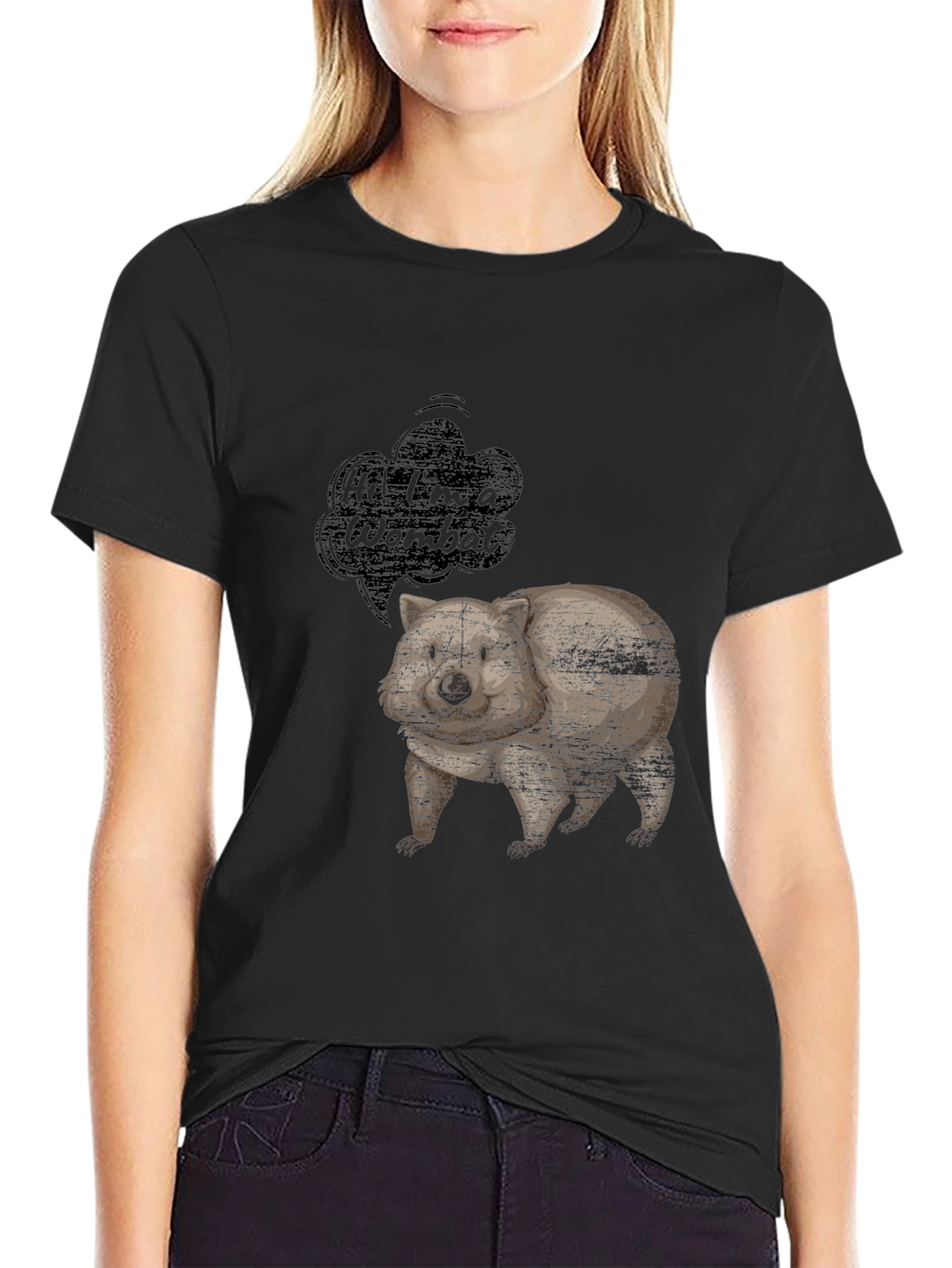 Wombat Graphic Tee - Mens Black T-Shirt