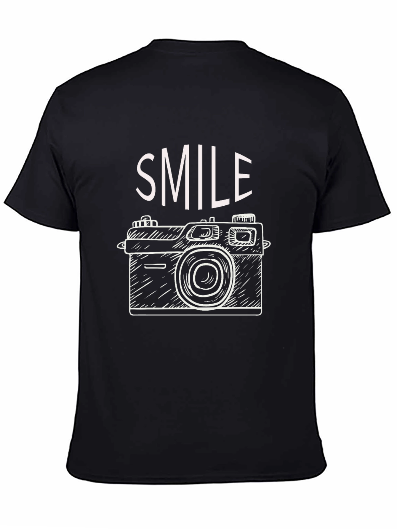 Smile Camera Graphic T-Shirt - Casual Trendy Tee