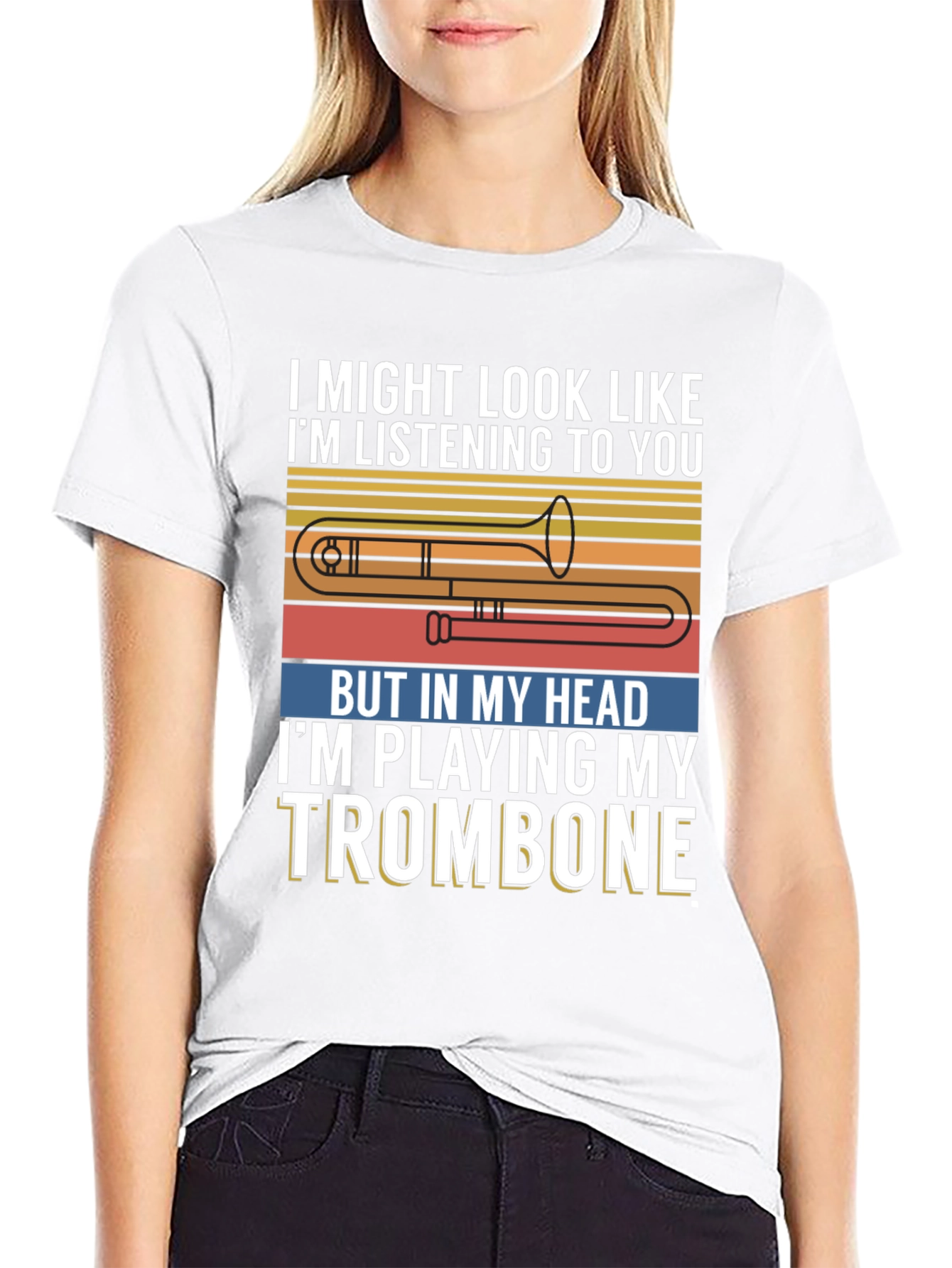 Trombone Player Tee: Im Playing My Trombone Design
