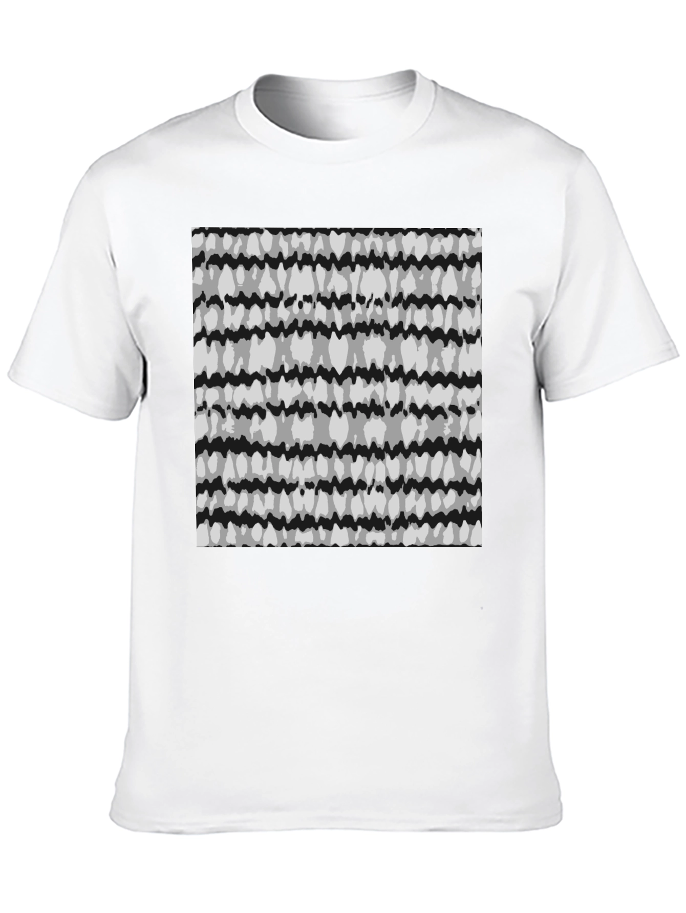 Abstract Pattern Black T-Shirt