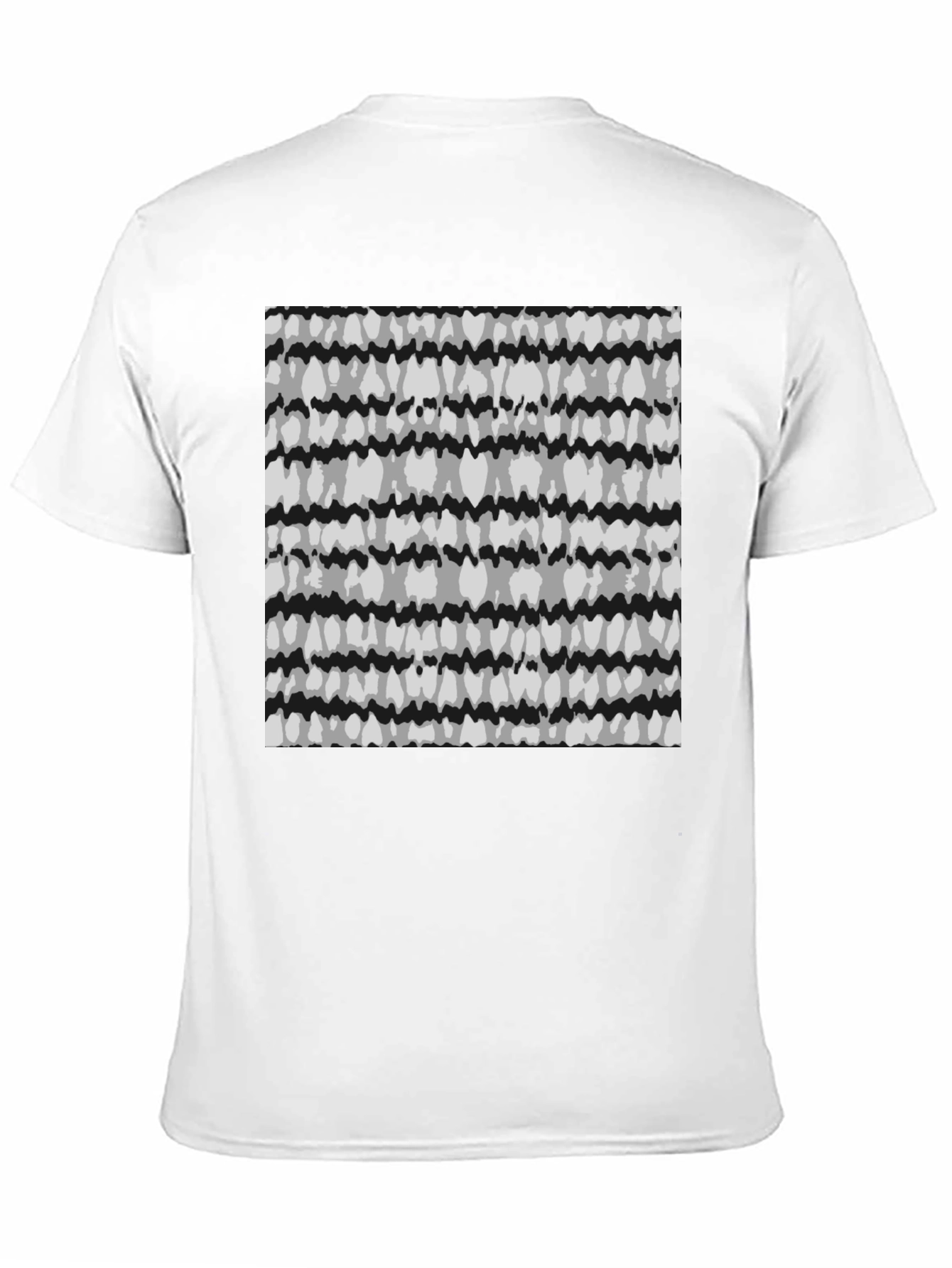 Abstract Pattern Black T-Shirt