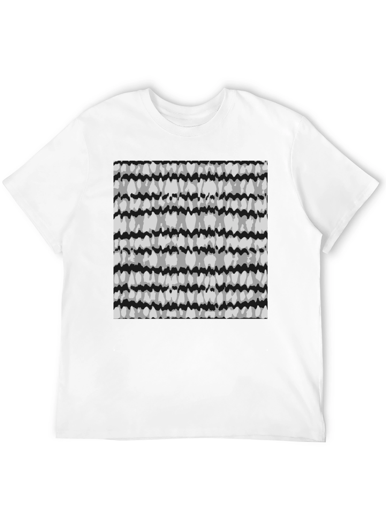Abstract Pattern Black T-Shirt