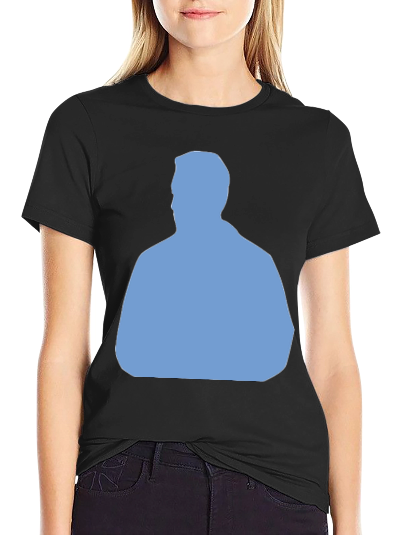 Modern Silhouette Graphic T-Shirt - Black