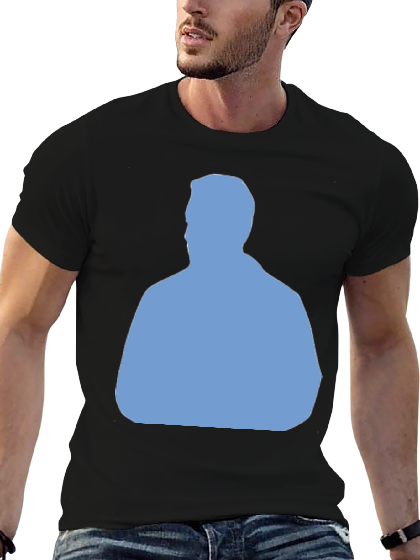 Modern Silhouette Graphic T-Shirt - Black