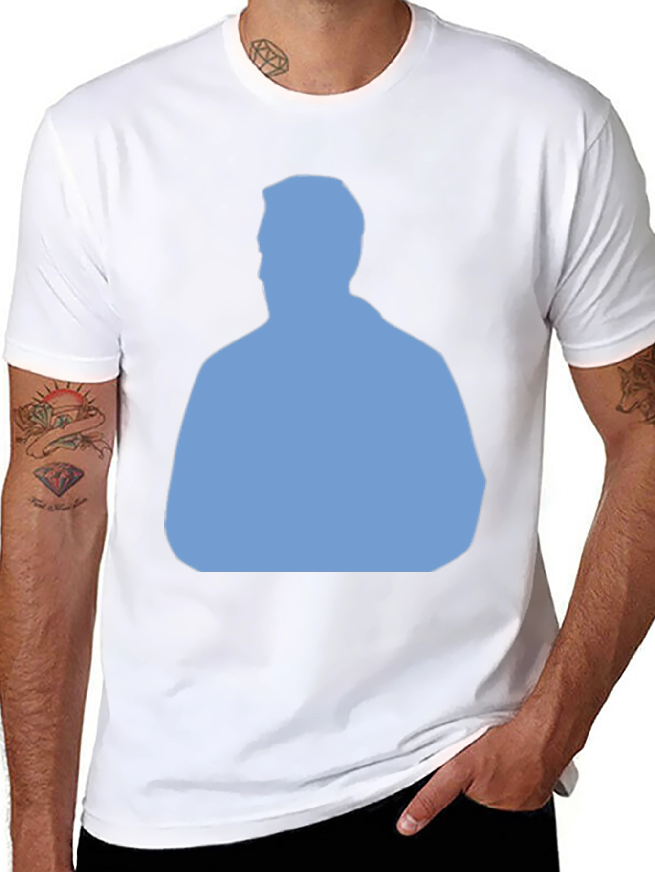 Modern Silhouette Graphic T-Shirt - Black