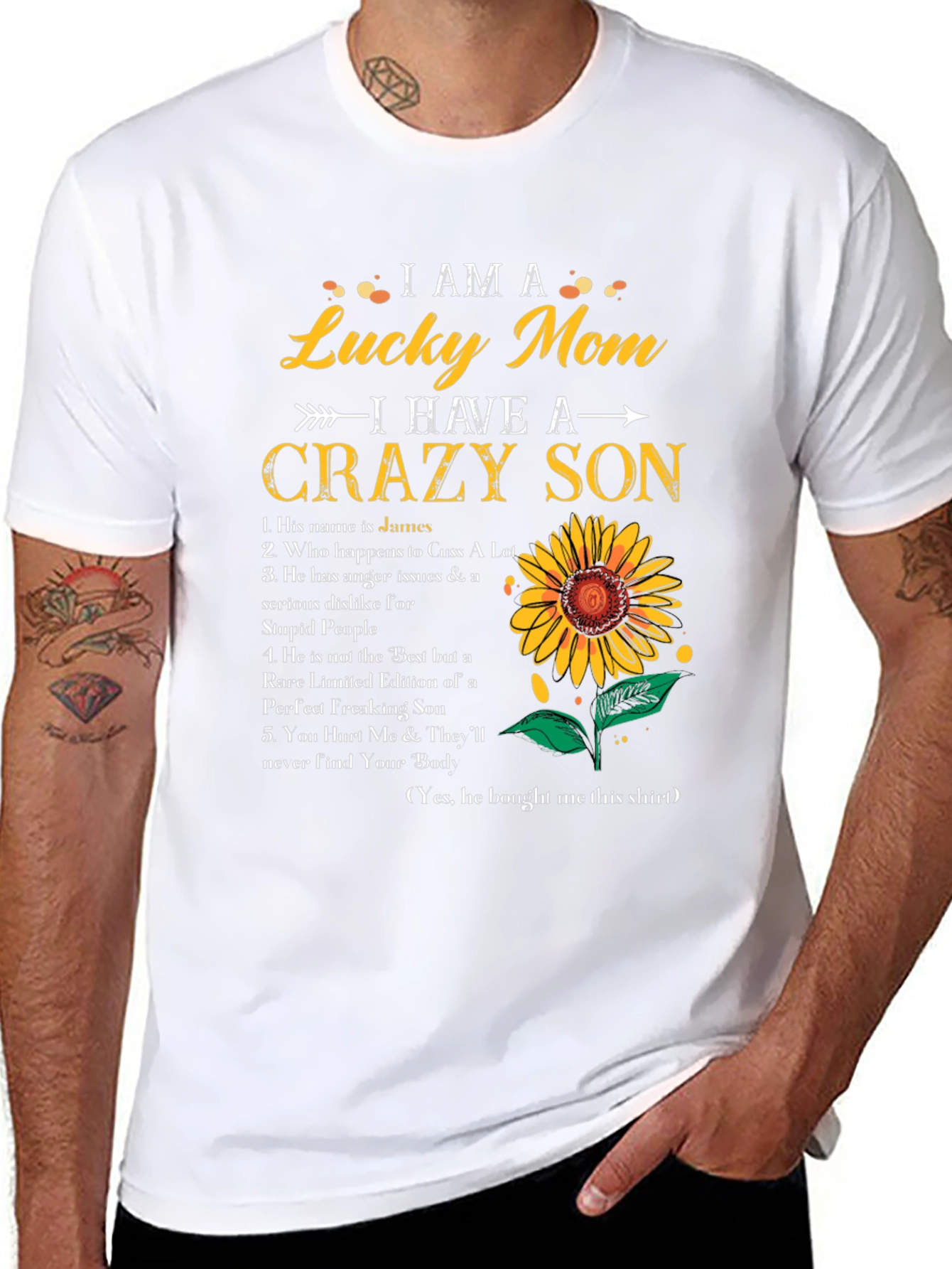 I am a Lucky Mom Crazy Son T-Shirt