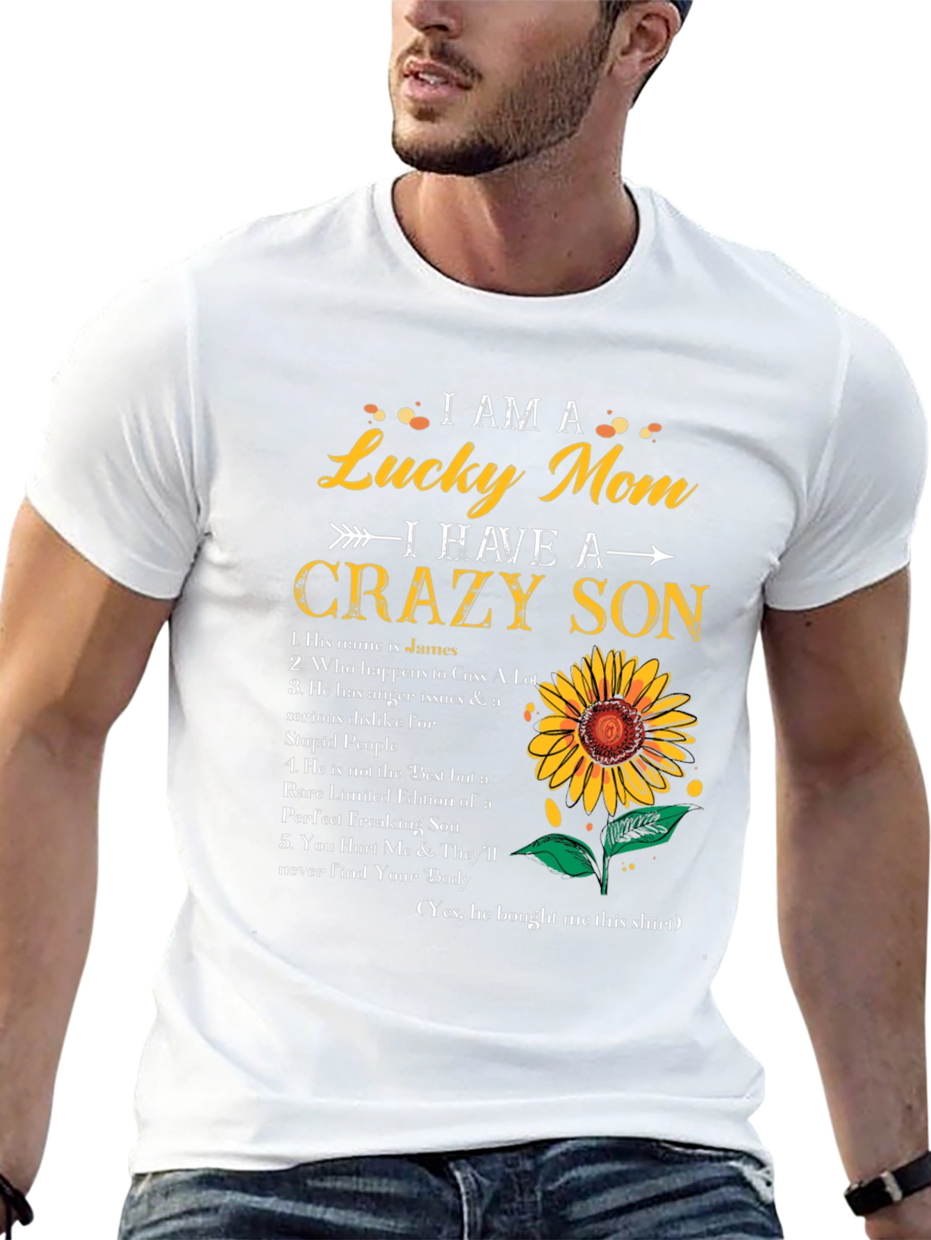 I am a Lucky Mom Crazy Son T-Shirt