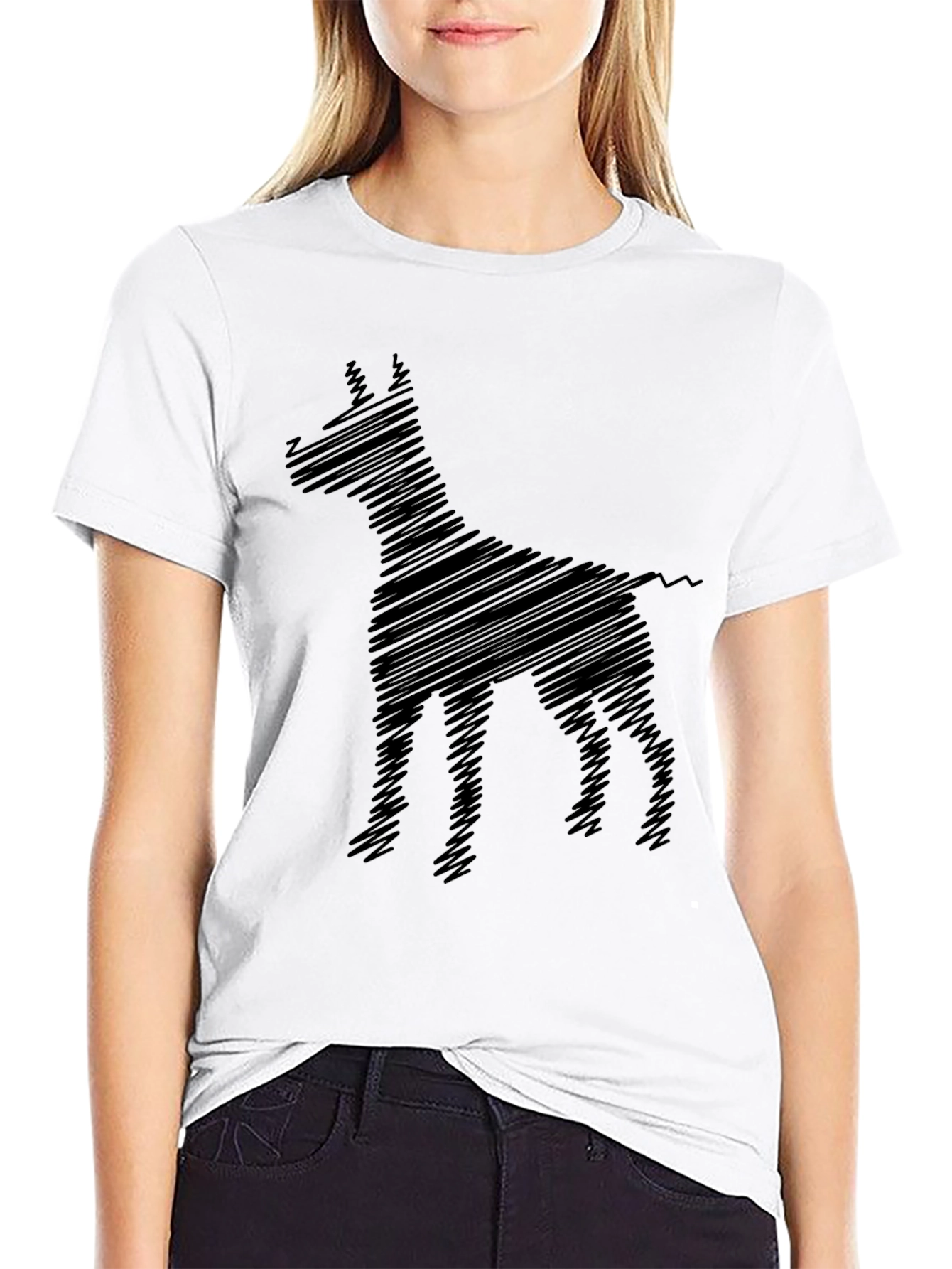 Dog Sketch Tee - Mens Black Graphic T-Shirt