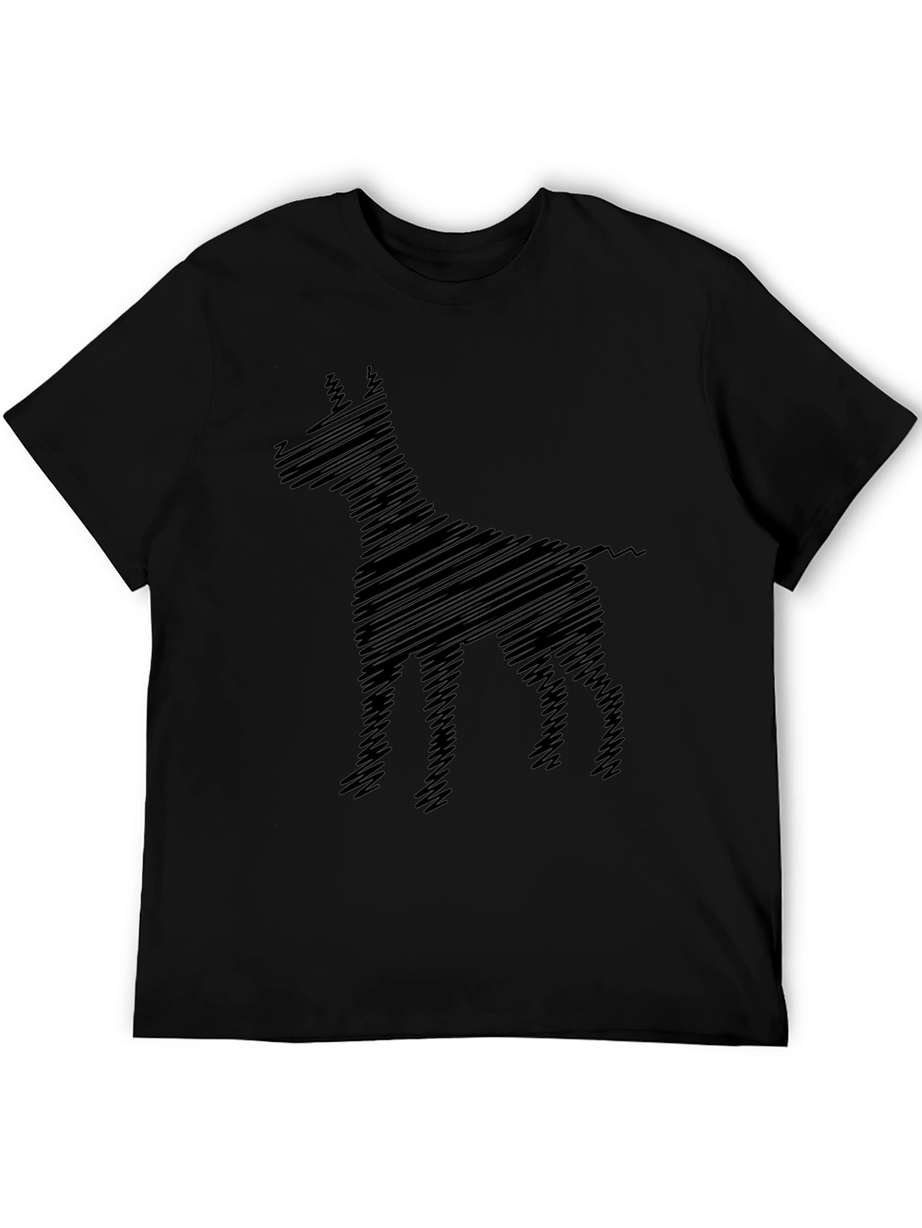 Dog Sketch Tee - Mens Black Graphic T-Shirt