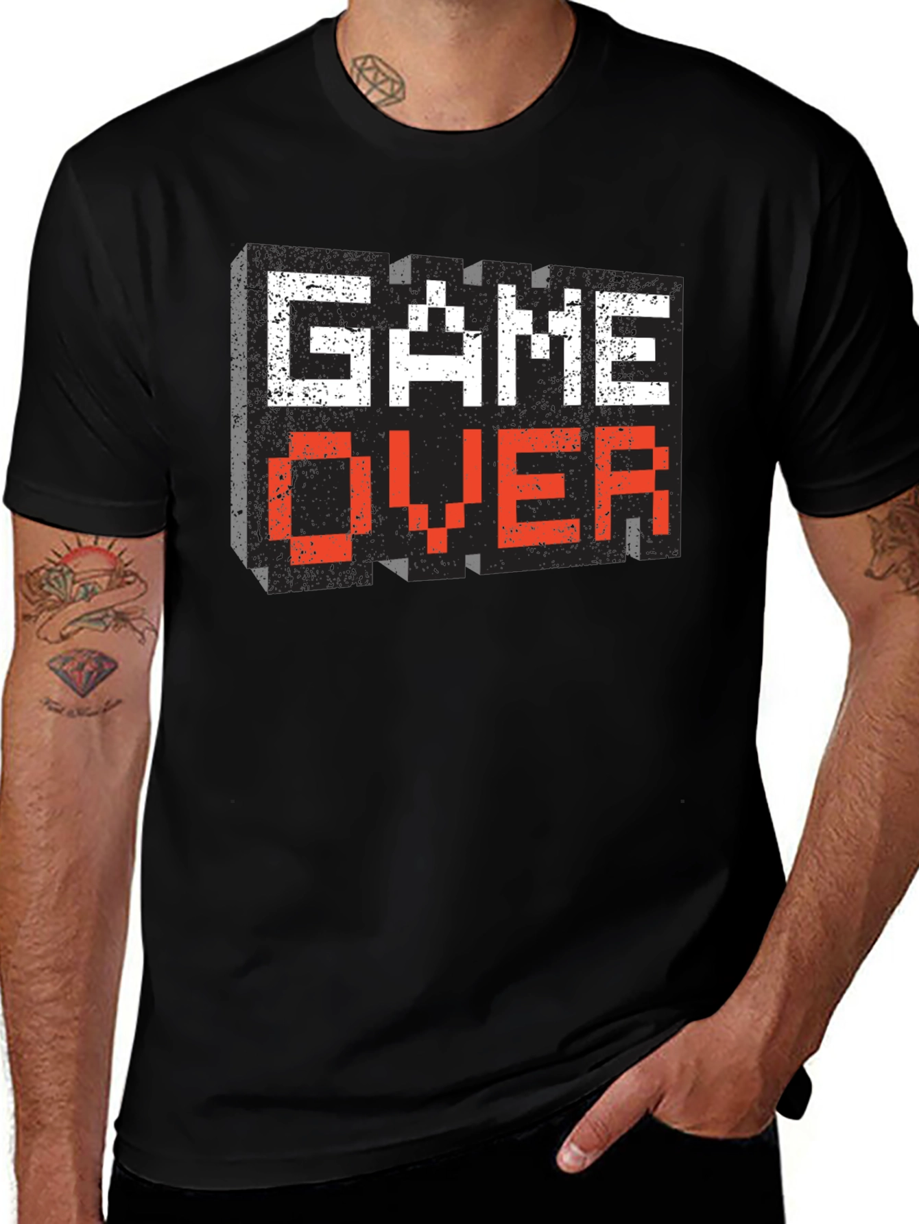 Game Over Pixel Art T-Shirt - Retro Gaming Tee