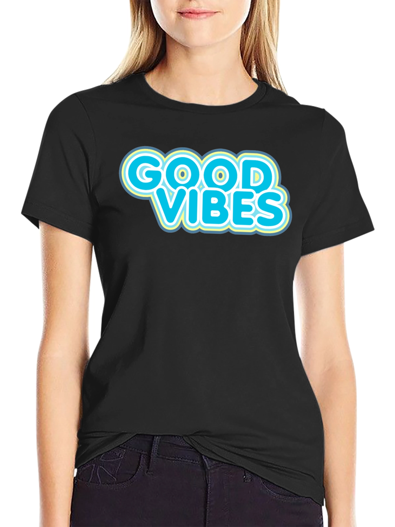 Good Vibes Graphic Tee - Black