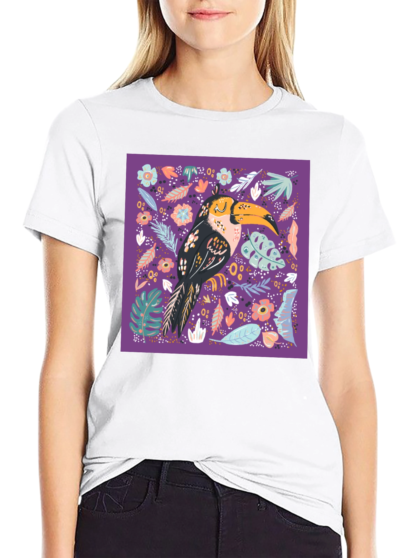 Tropical Toucan Graphic T-Shirt