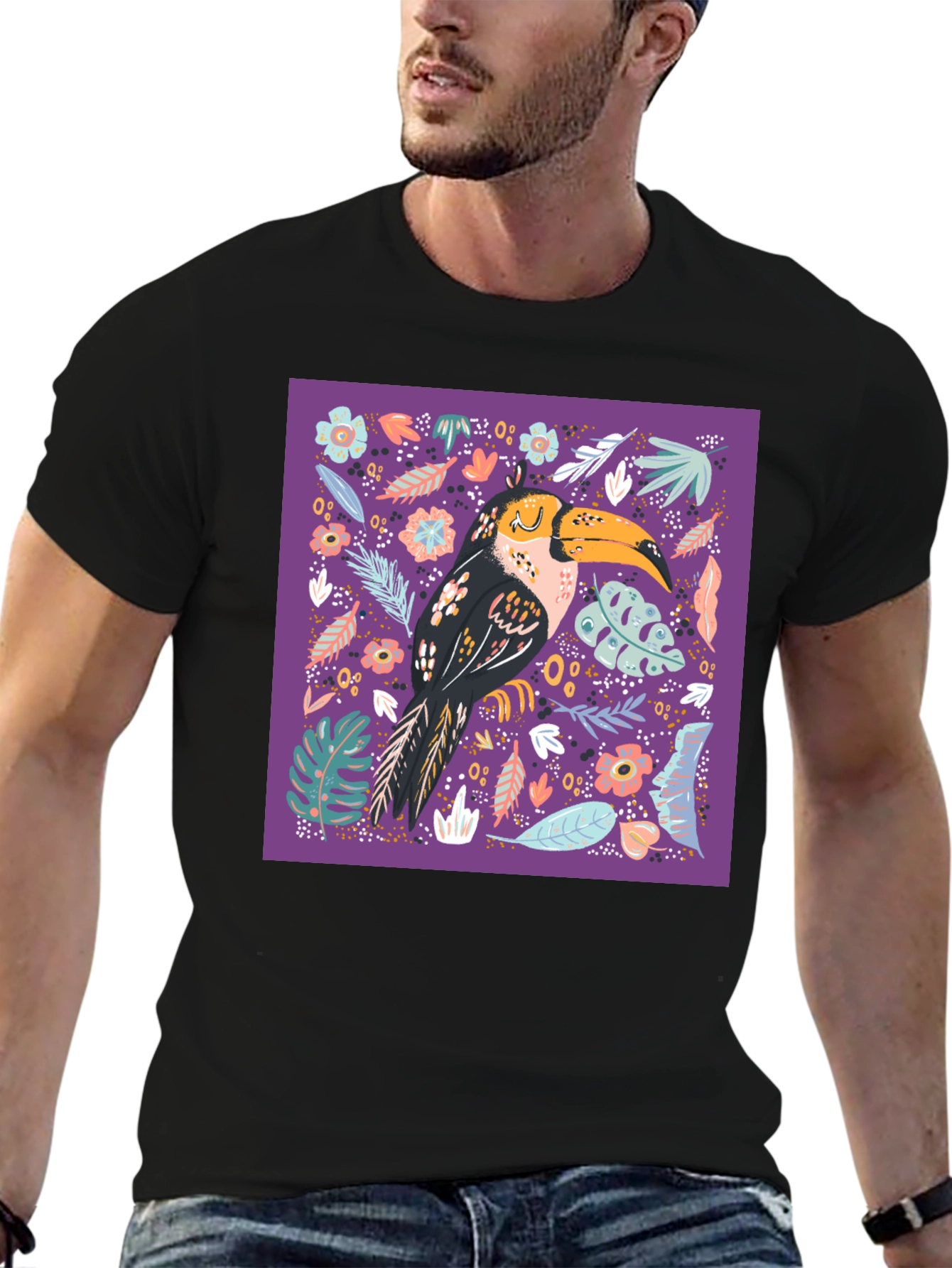 Tropical Toucan Graphic T-Shirt