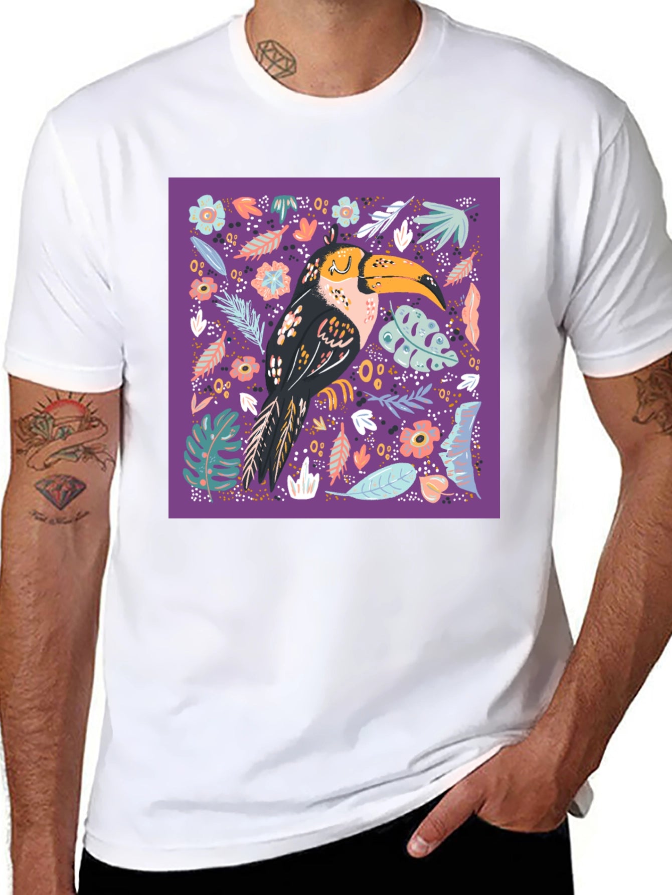 Tropical Toucan Graphic T-Shirt