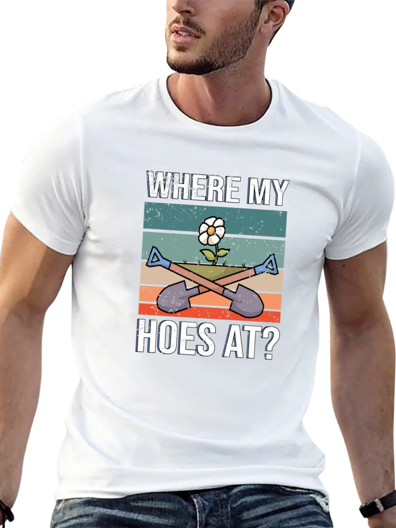 Where My Hoes At? Novelty Gardening T-Shirt