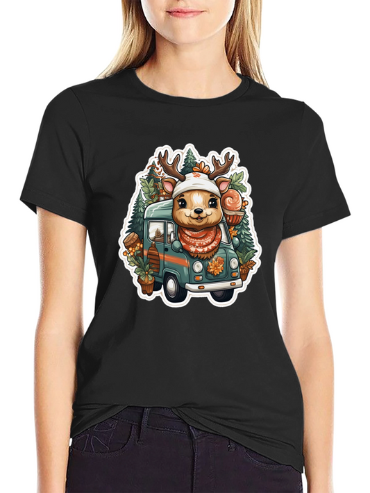 Festive Reindeer Van Graphic Tee