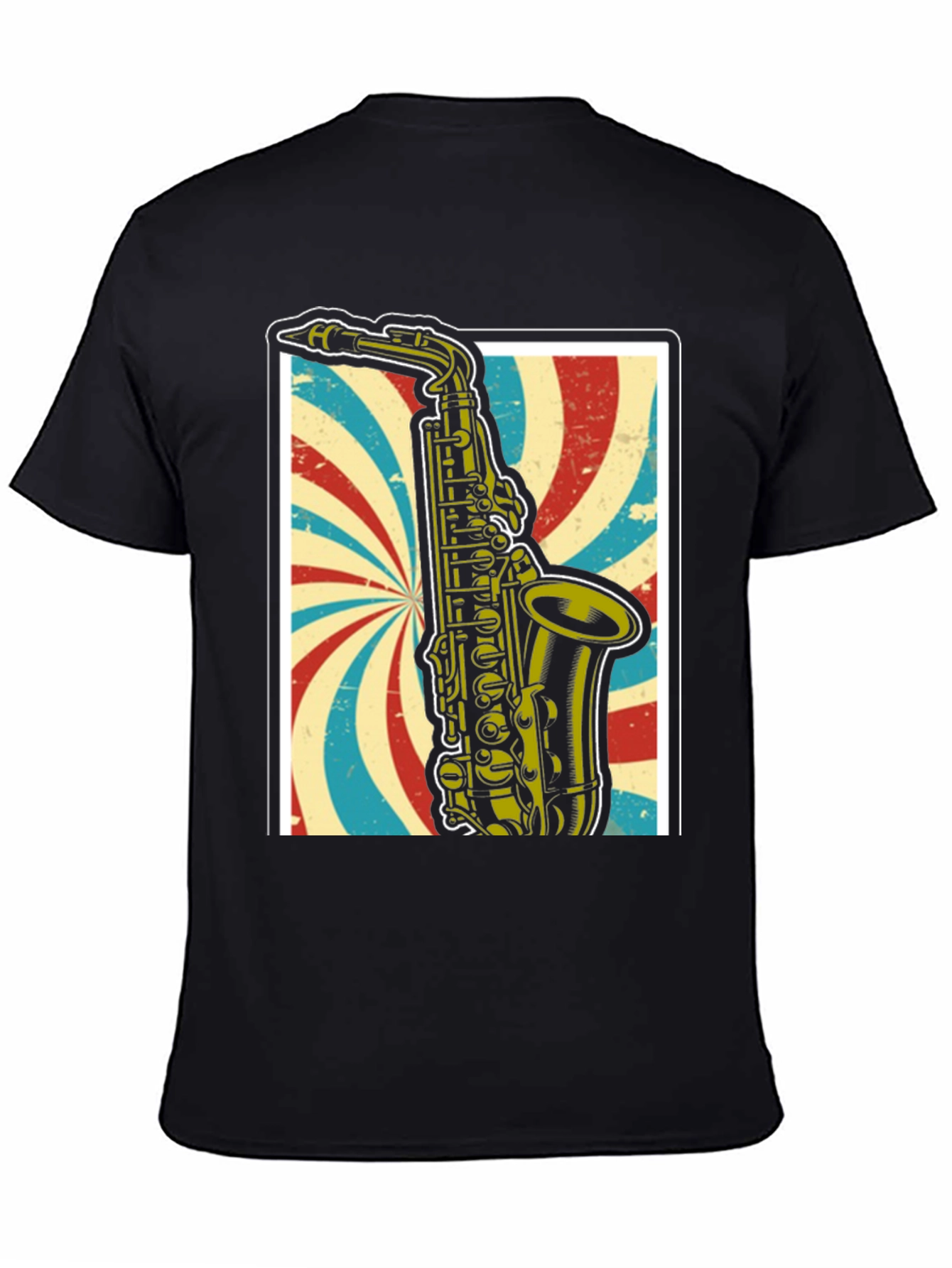 Retro Saxophone Graphic T-Shirt