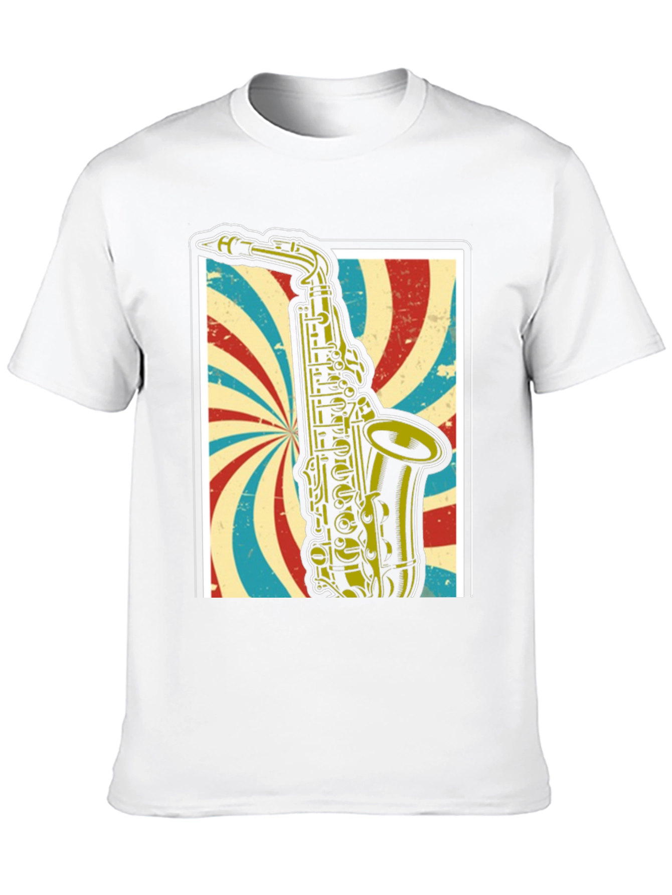 Retro Saxophone Graphic T-Shirt
