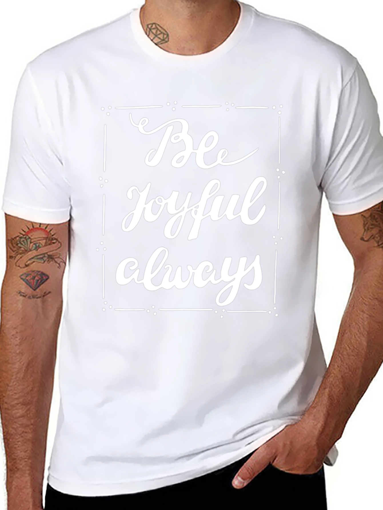 Be Joyful Always Graphic Tee - Stylish Comfort