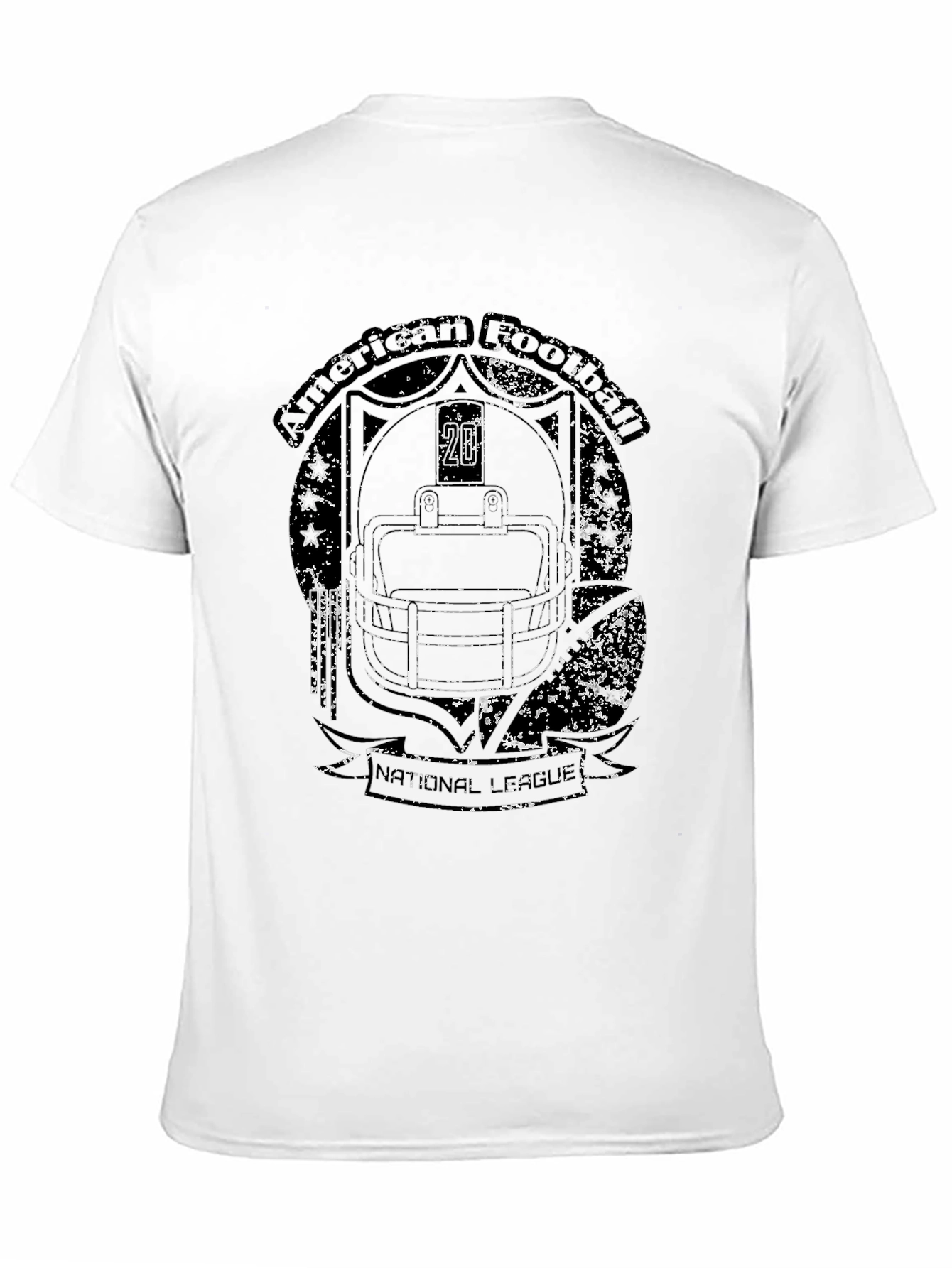 Distressed Football Helmet Graphic Tee