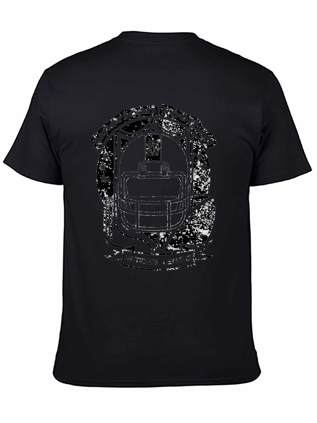 Distressed Football Helmet Graphic Tee