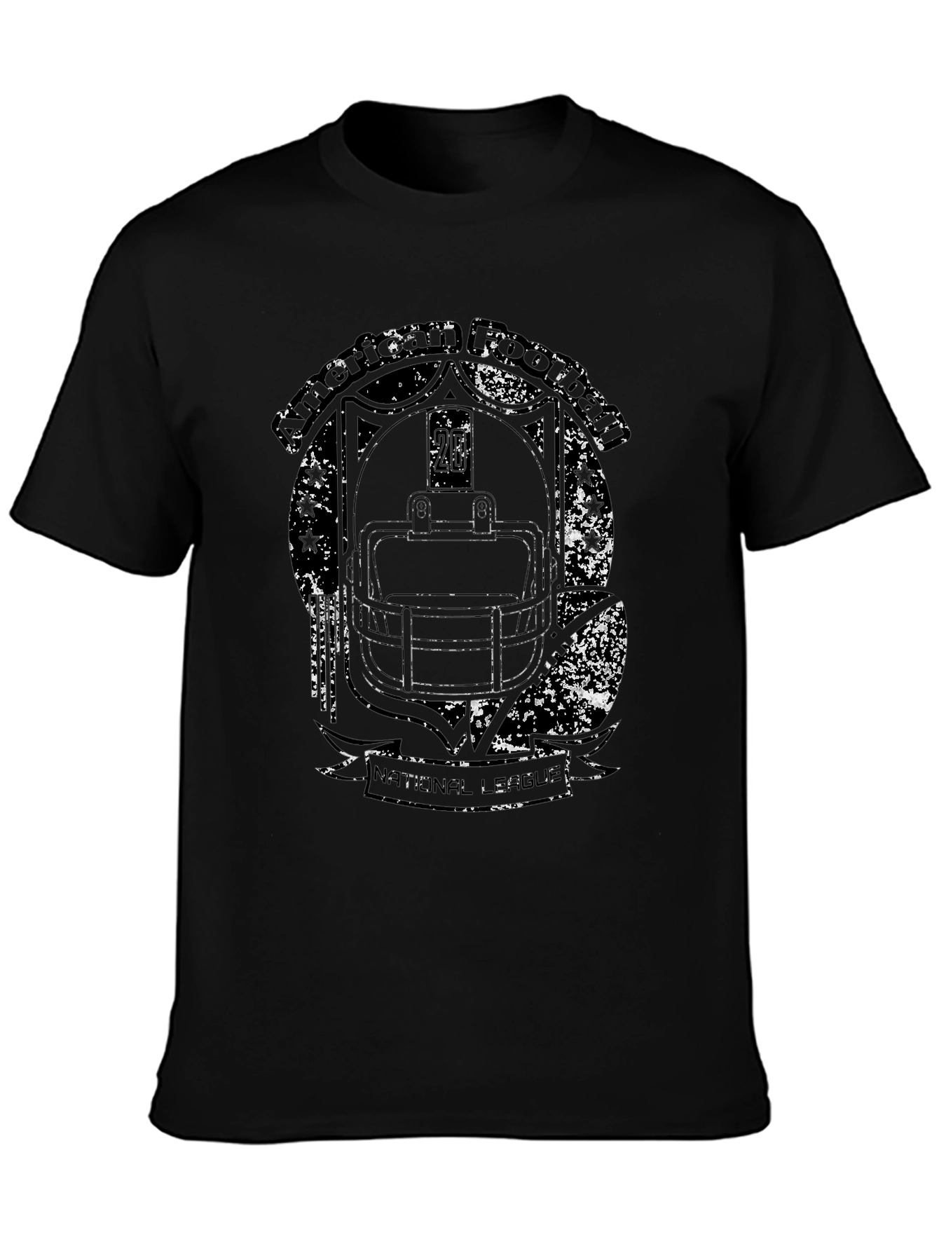 Distressed Football Helmet Graphic Tee
