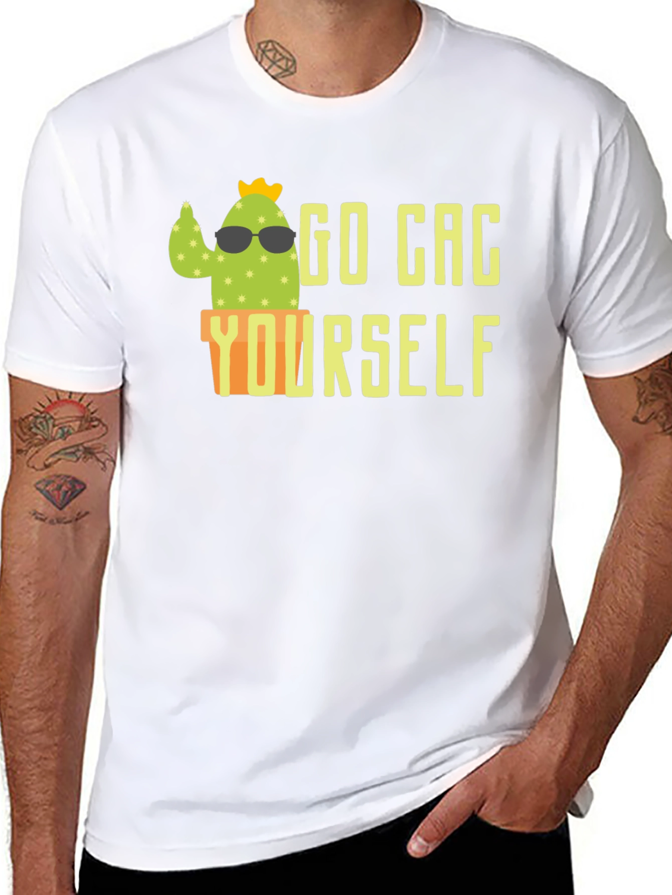 Go Cac Yourself Funny Cactus T-Shirt