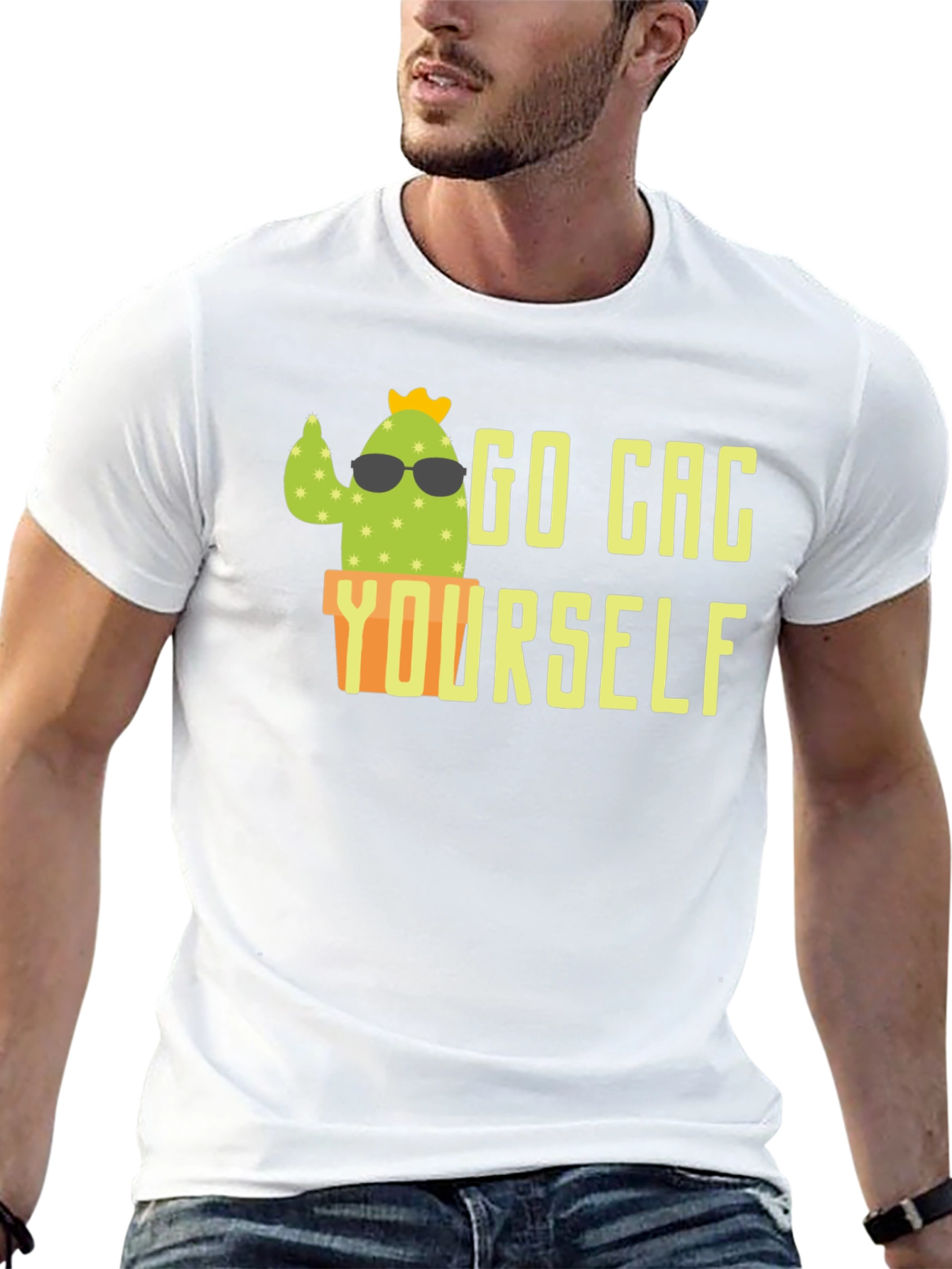 Go Cac Yourself Funny Cactus T-Shirt