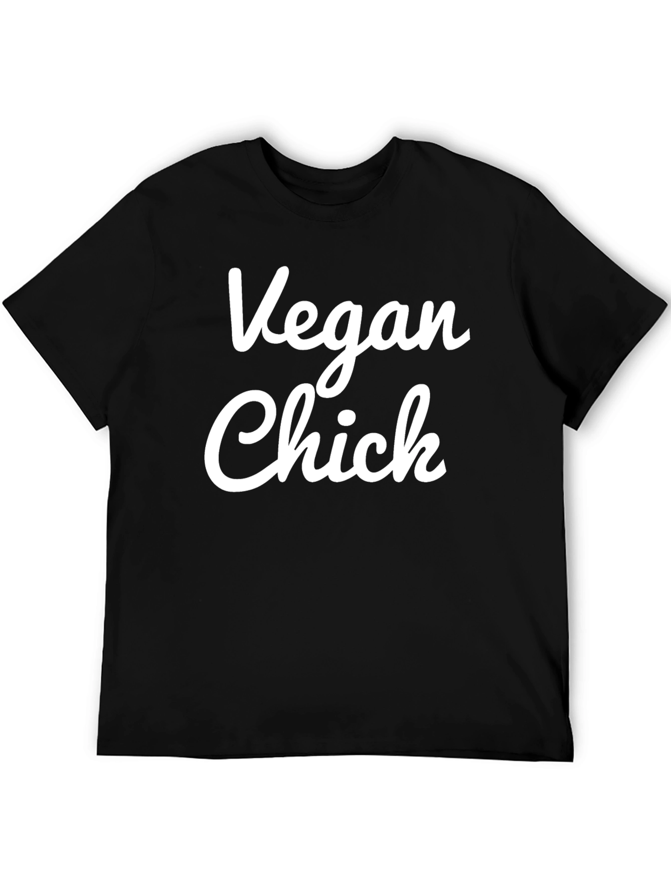 Vegan Chick Black T-Shirt - Animal Lover Tee