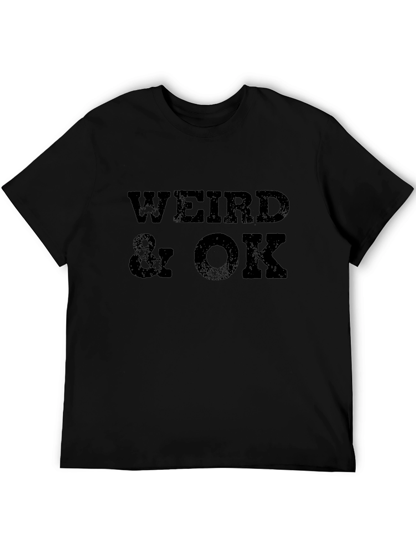 Weird & OK Graphic Tee - Mens Black T-Shirt
