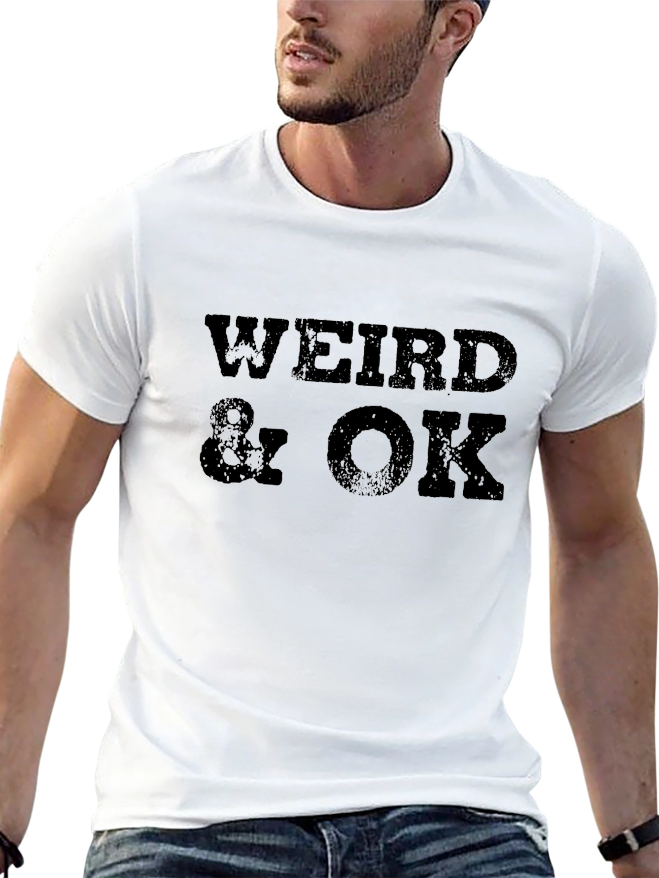Weird & OK Graphic Tee - Mens Black T-Shirt