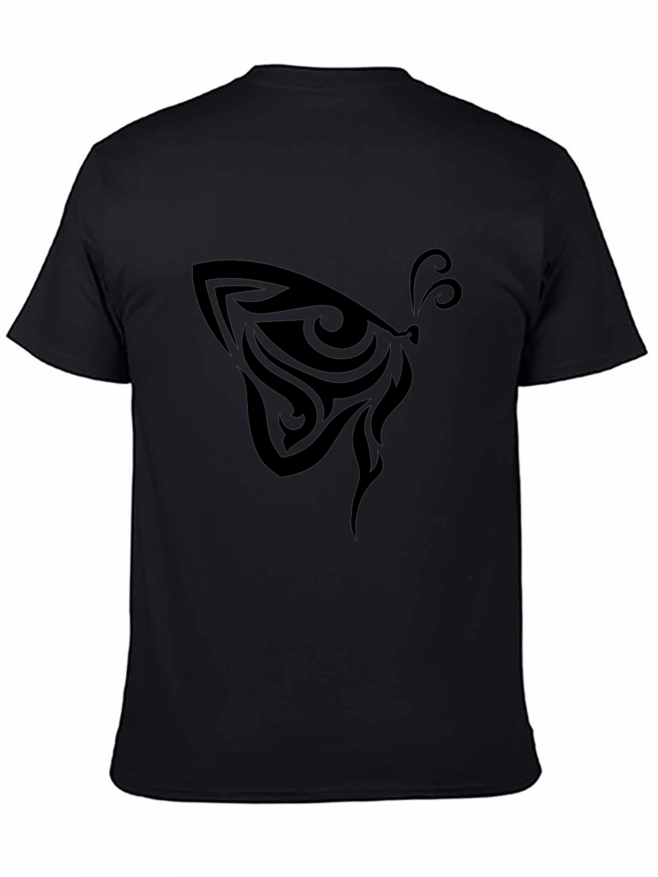 Tribal Butterfly Graphic Tee - Mens Black T-Shirt