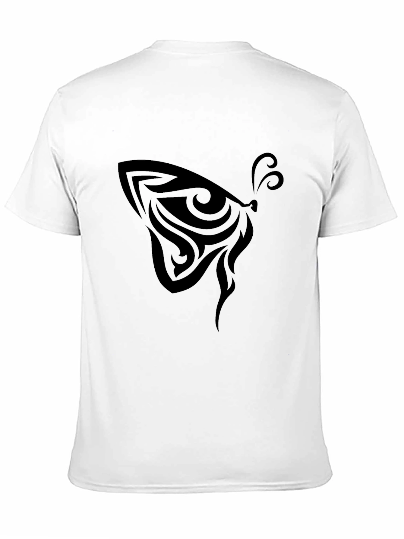 Tribal Butterfly Graphic Tee - Mens Black T-Shirt
