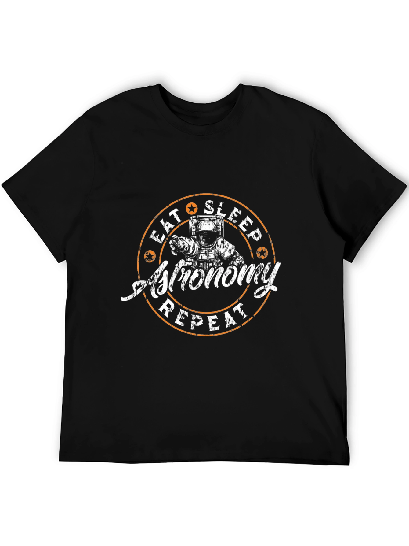 Eat Sleep Astronomy Repeat Black T-Shirt