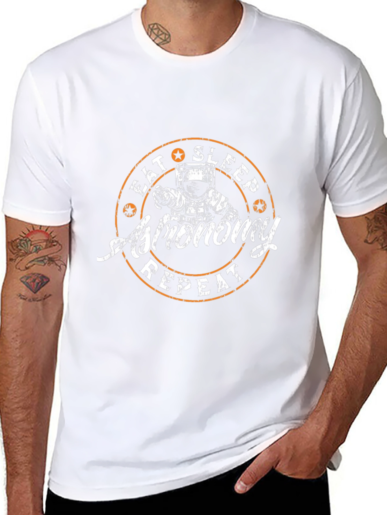 Eat Sleep Astronomy Repeat Black T-Shirt