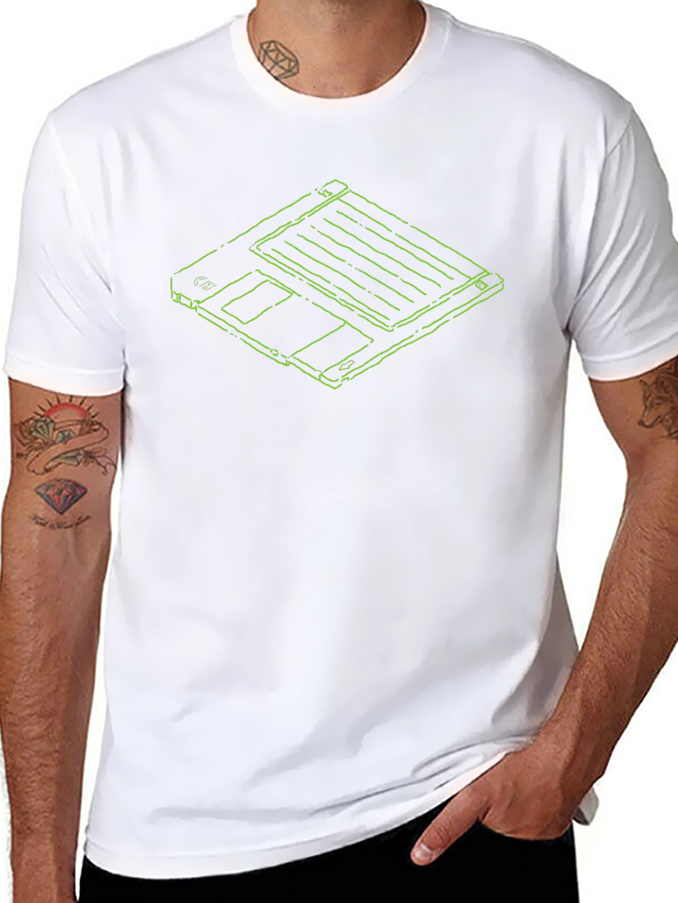 Retro Floppy Disk T-Shirt - Geeky Style!