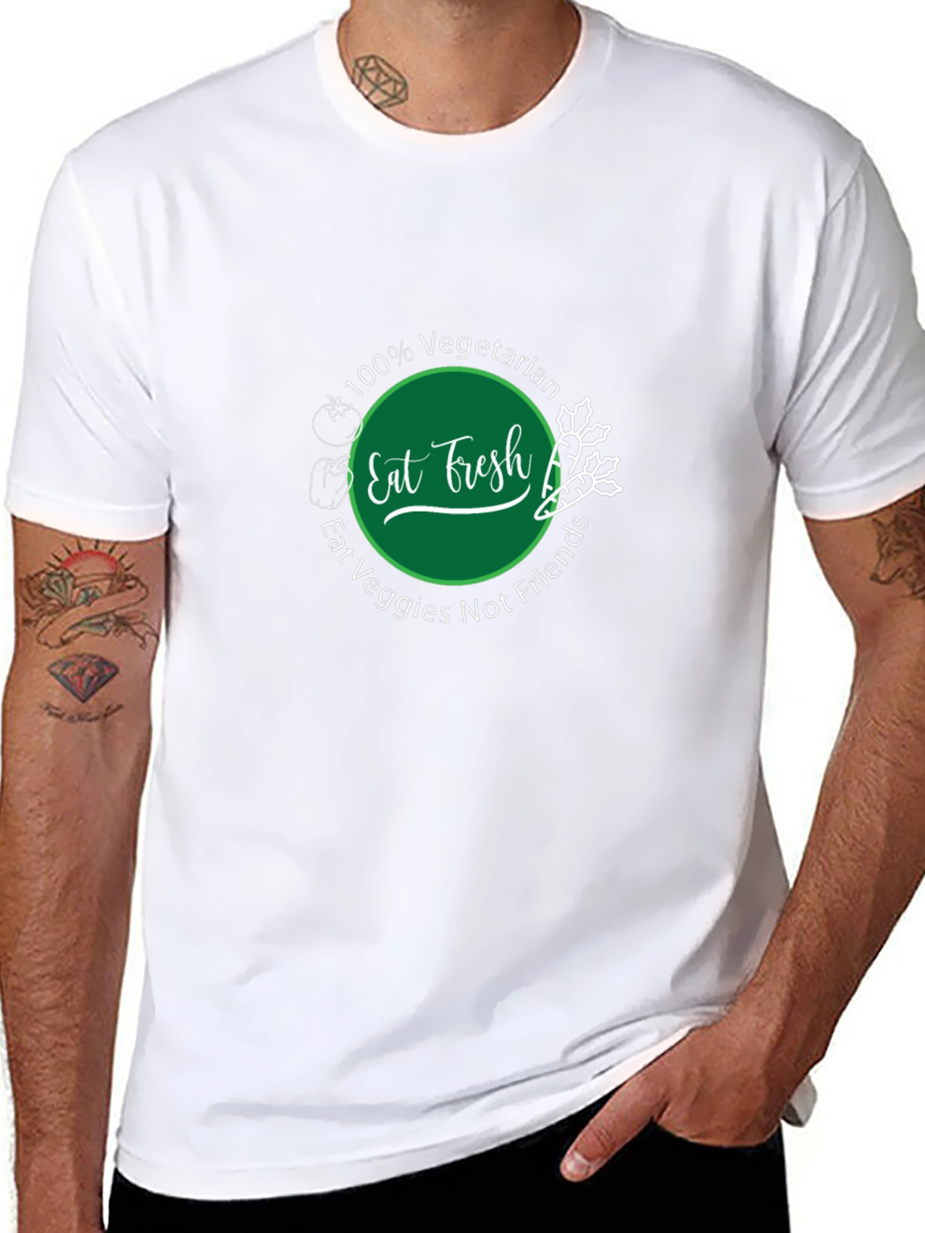 Eat Fresh Vegetarian Graphic Tee