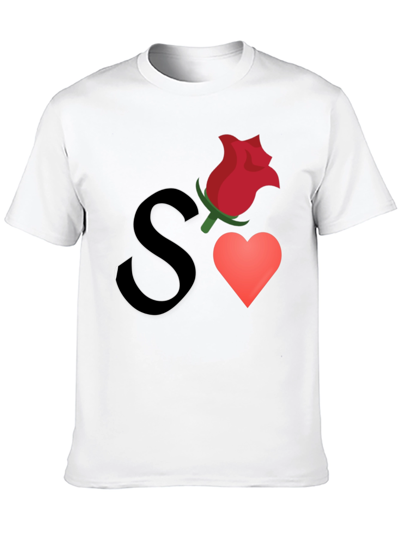 Romantic Graphic Tee - S Rose Heart