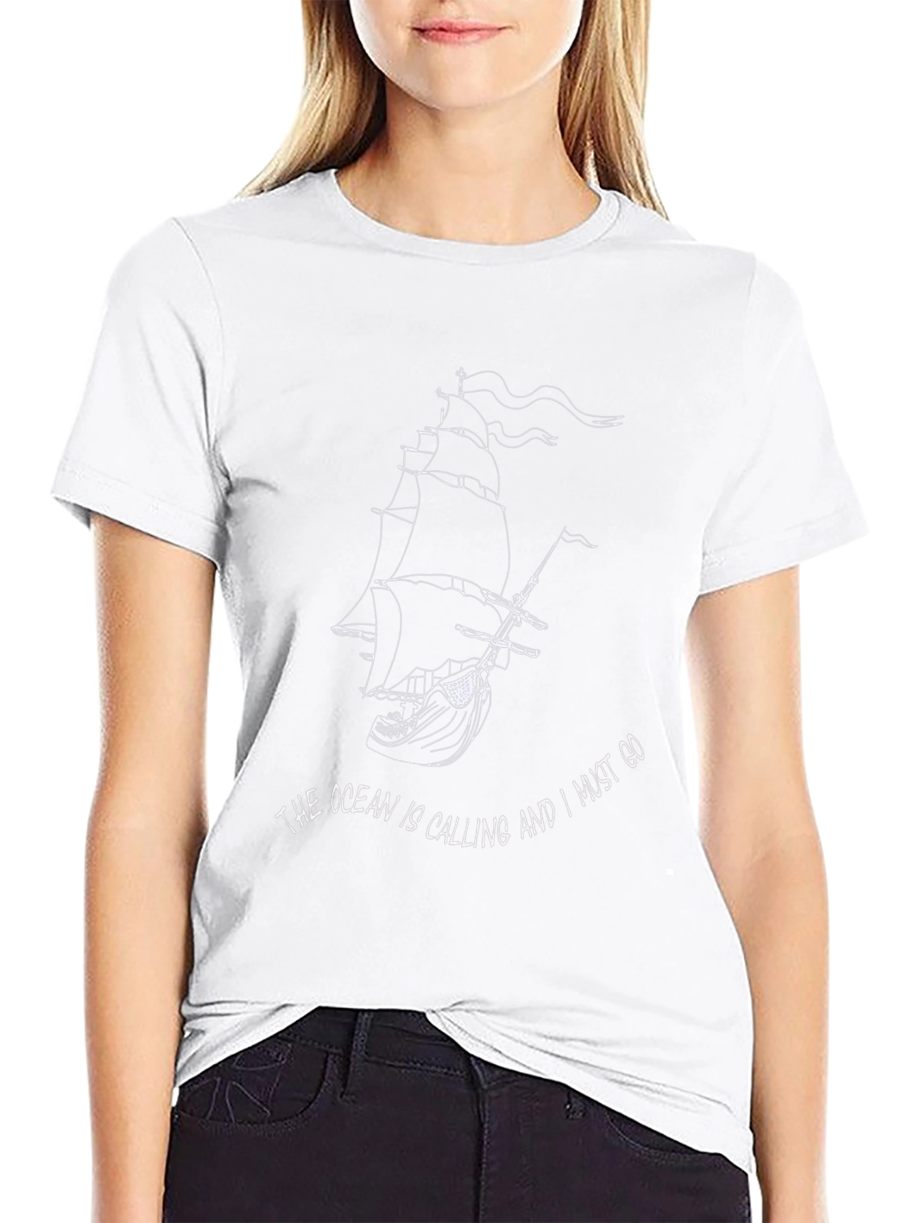 Ocean Calling Tee - Black Graphic T-Shirt
