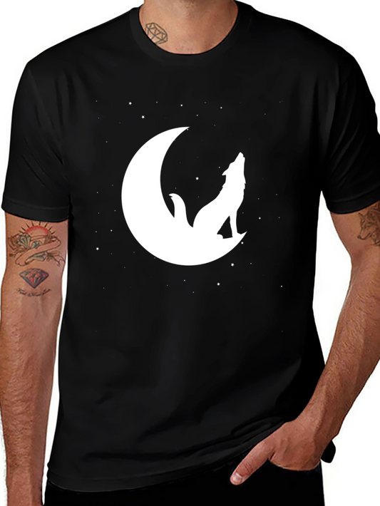 Wolf Moon Graphic Tee - Mens Black T-Shirt