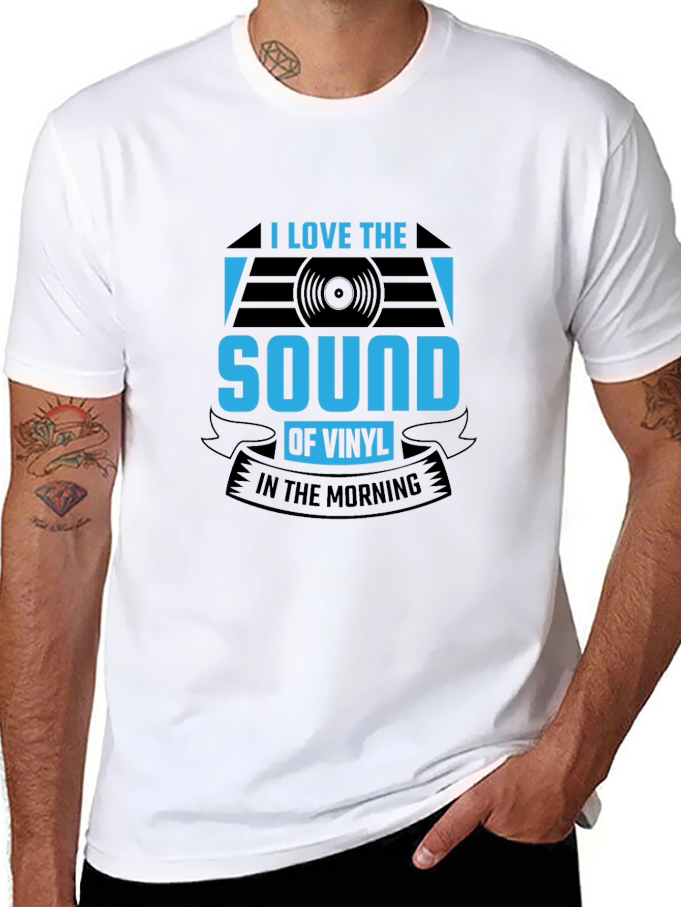 I Love The Sound of Vinyl T-Shirt - Black