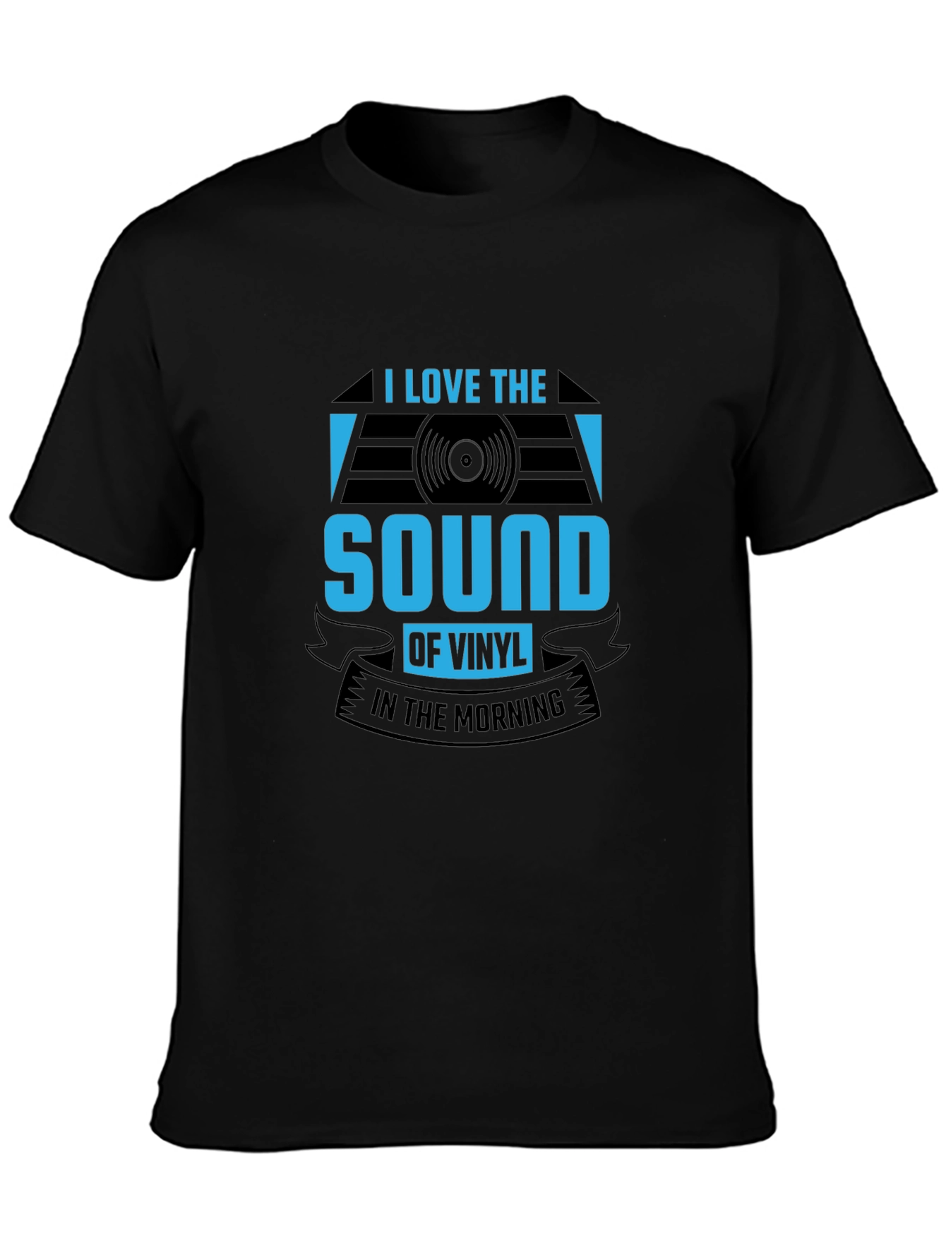 I Love The Sound of Vinyl T-Shirt - Black