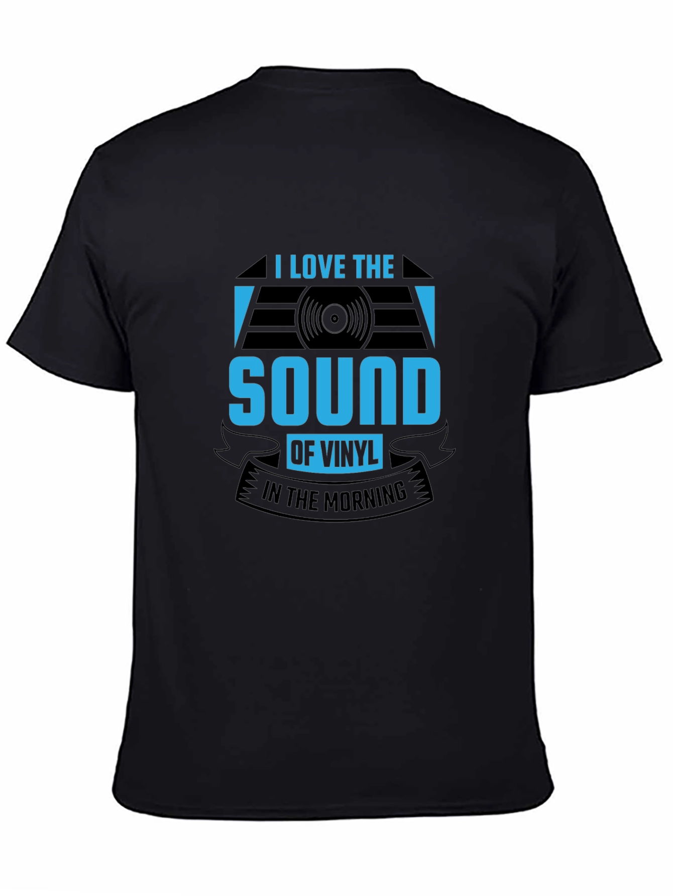 I Love The Sound of Vinyl T-Shirt - Black