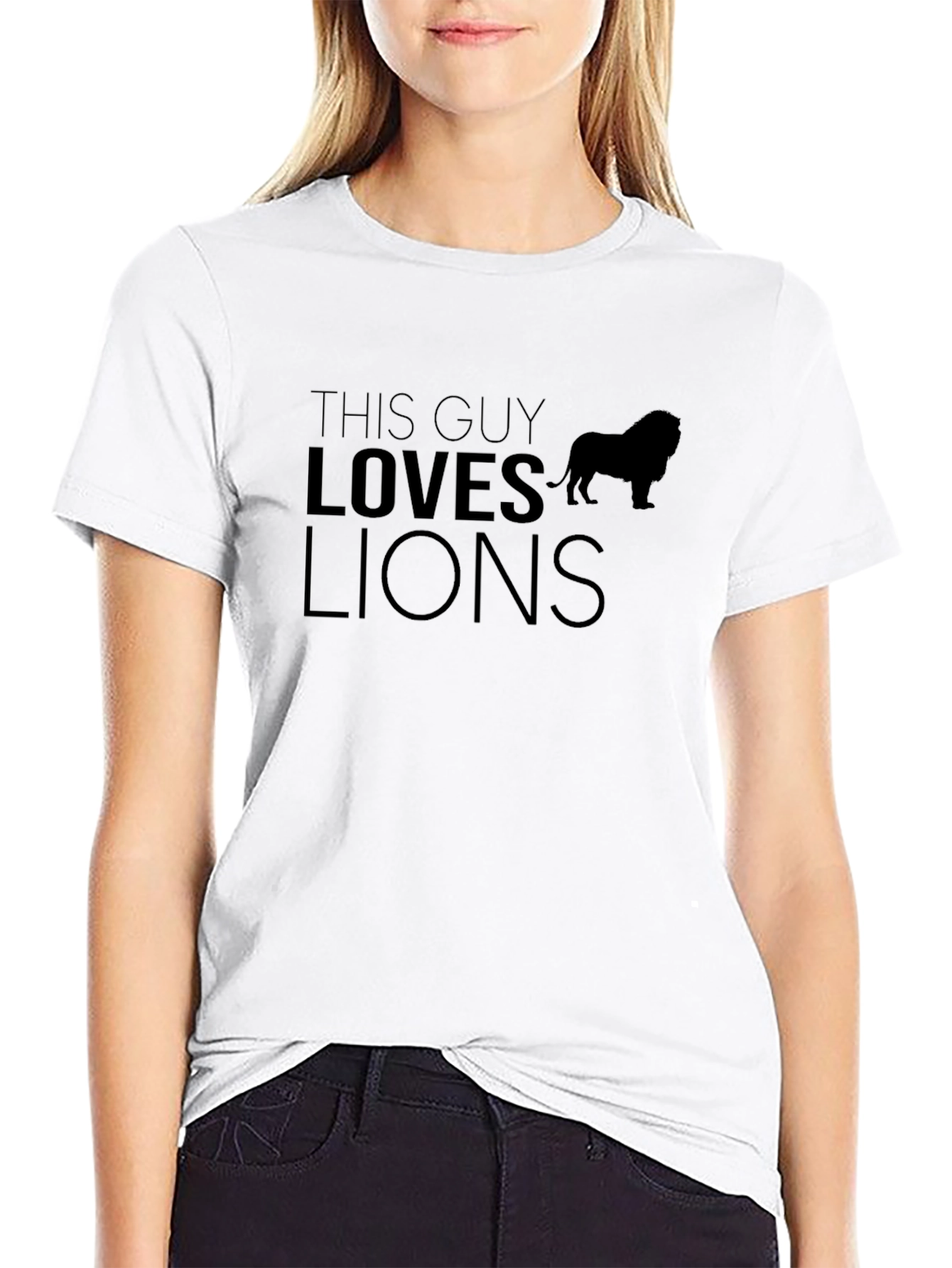 This Guy Loves Lions Graphic T-Shirt