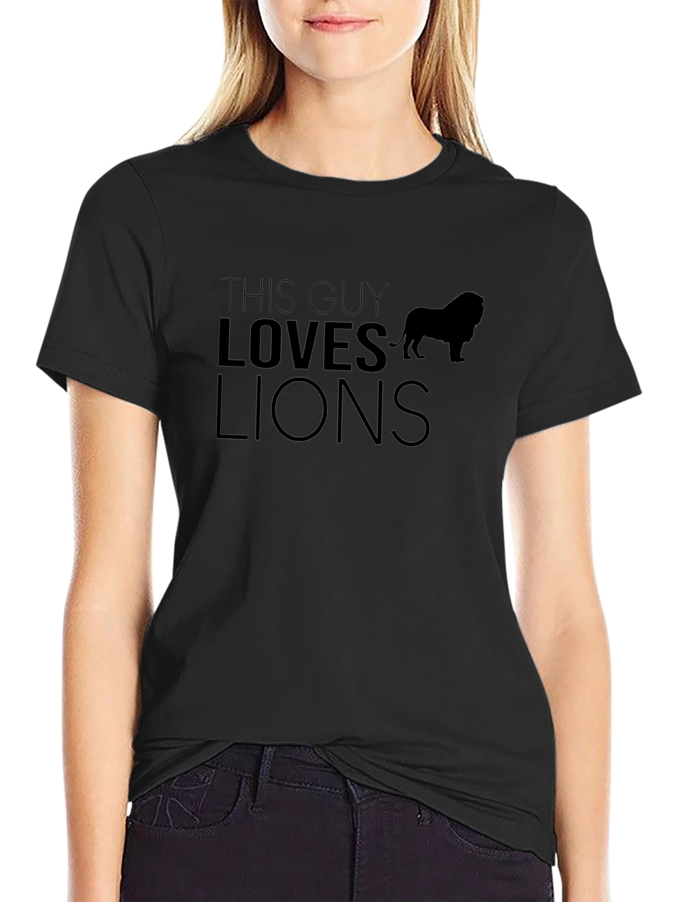 This Guy Loves Lions Graphic T-Shirt