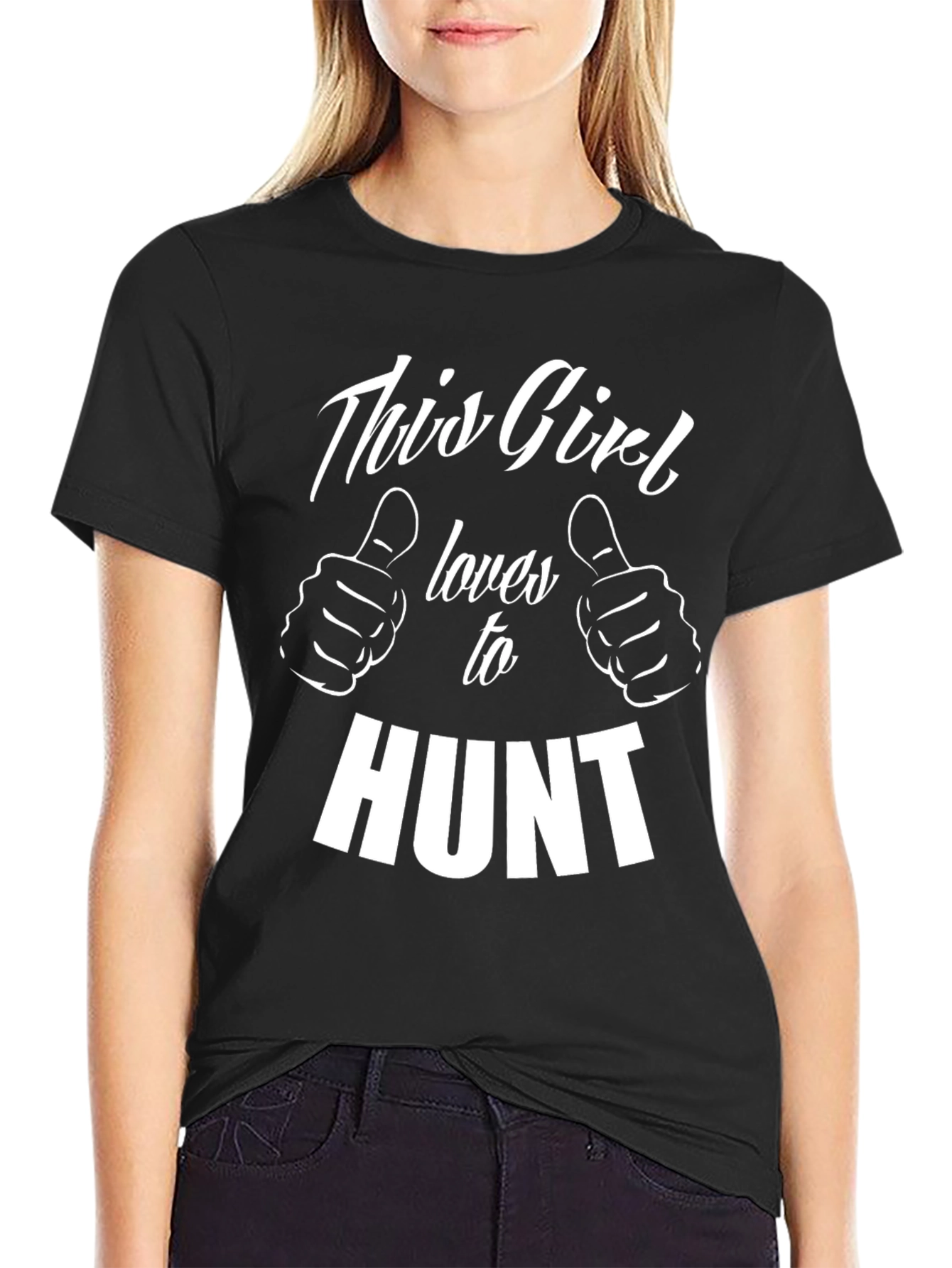 This Girl Loves to Hunt T-Shirt Black