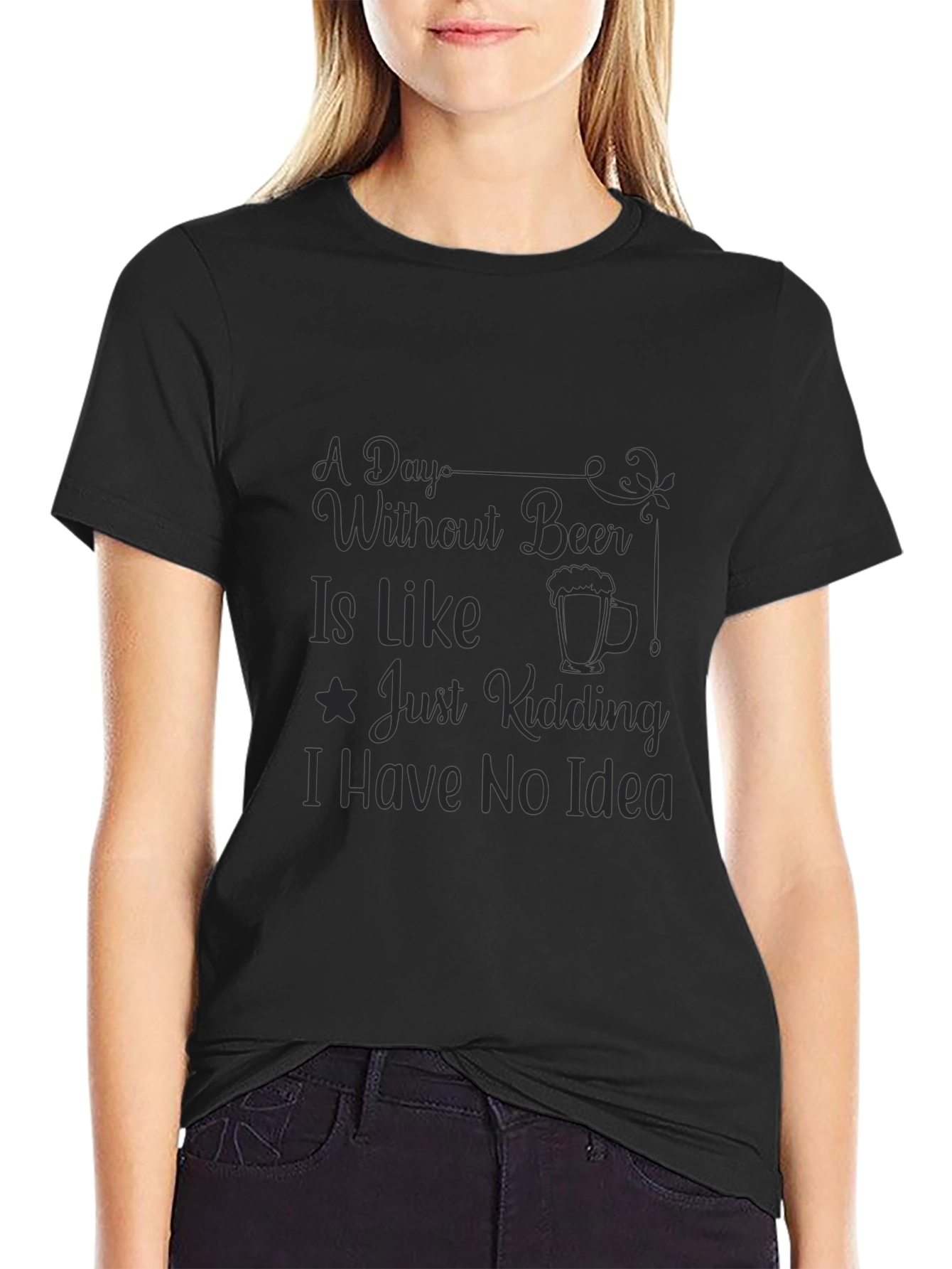 A Day Without Beer Funny Graphic T-Shirt